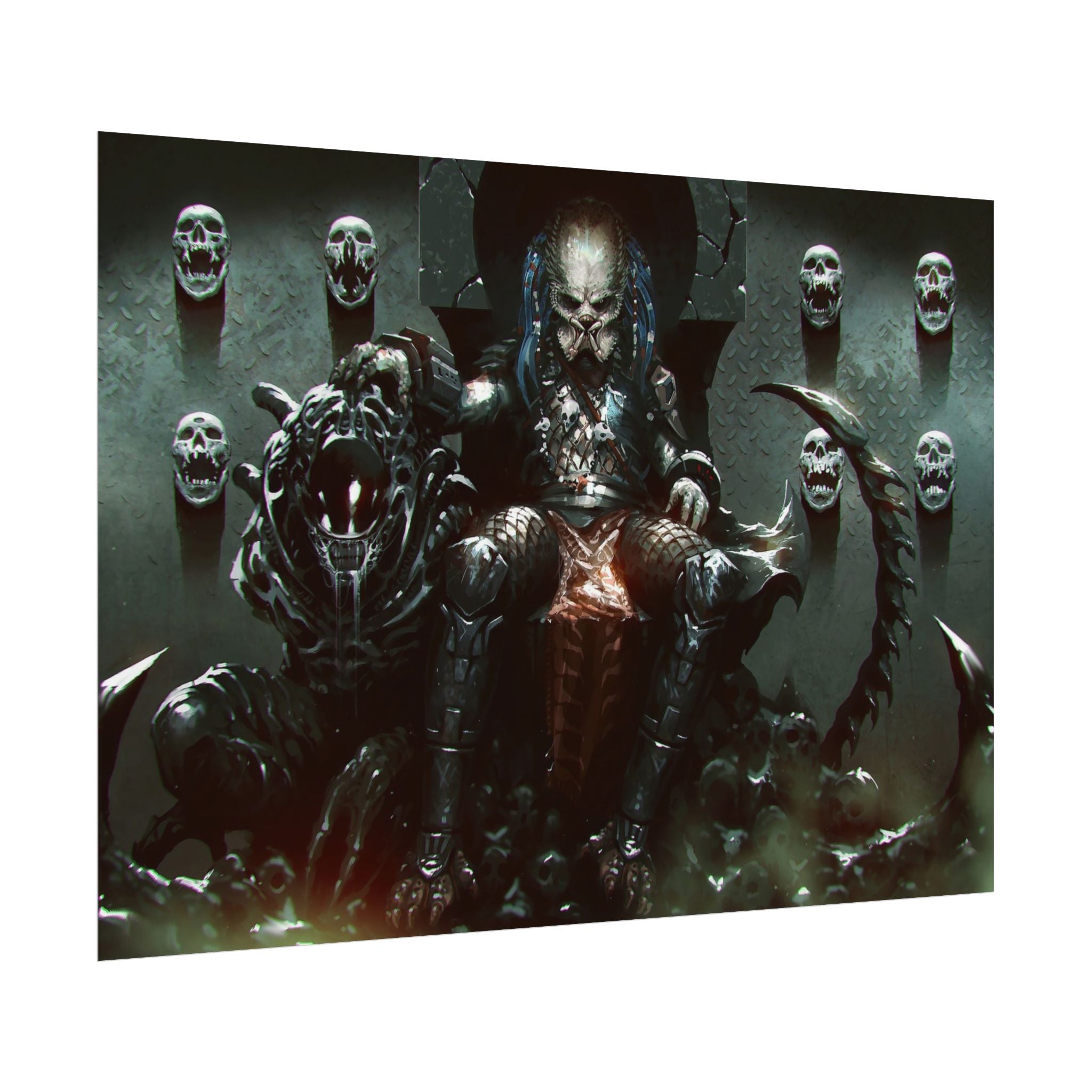 predator-alien-poster-art-xenomorph-movie-poster-print-alien-wall-art-sci-fi-home-decor-geek-wall-decor