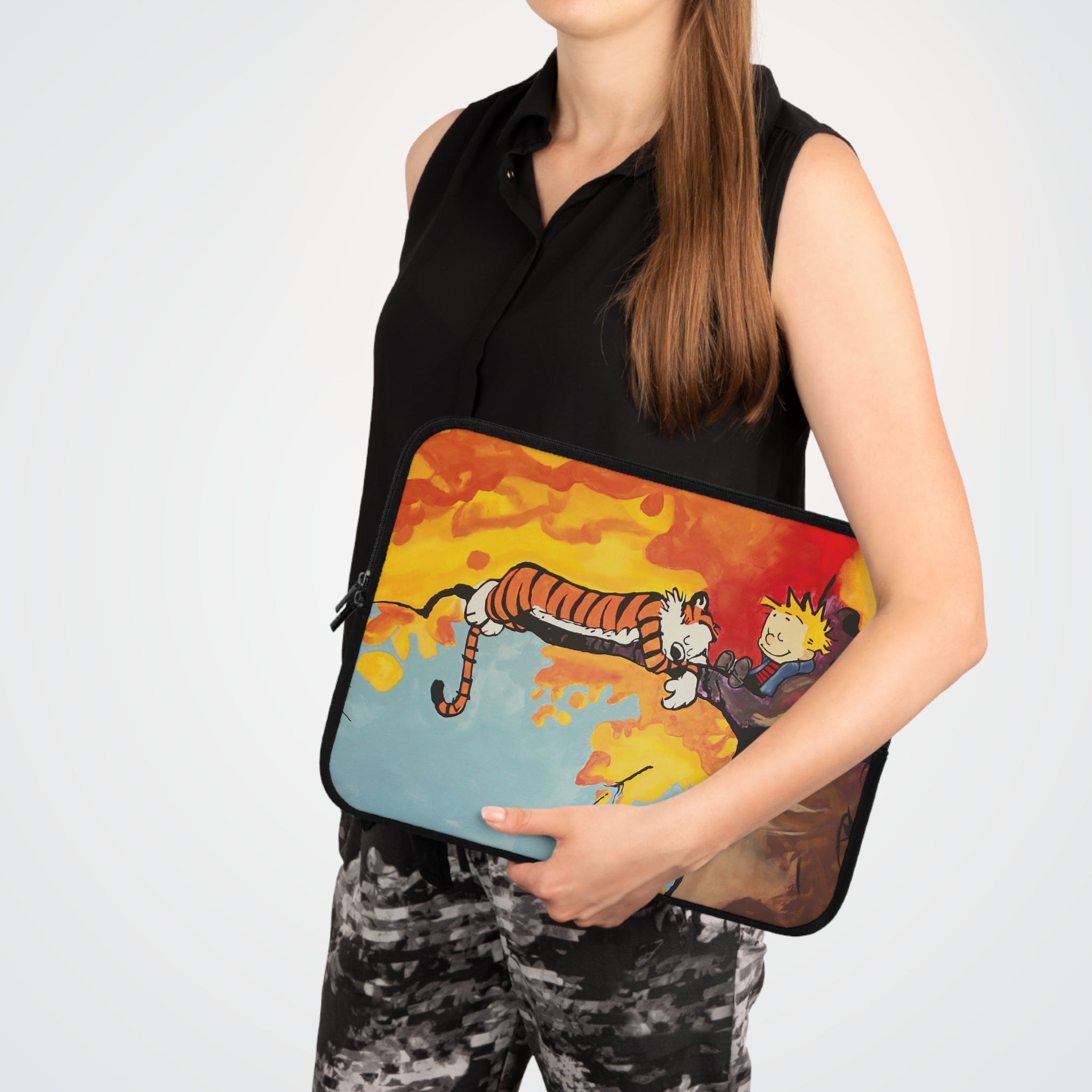 calvin-and-hobbes-laptop-sleeve-orange-retro-comic-art-protective-case-macbook-air-15-sleeve-hobbes-art-tablet