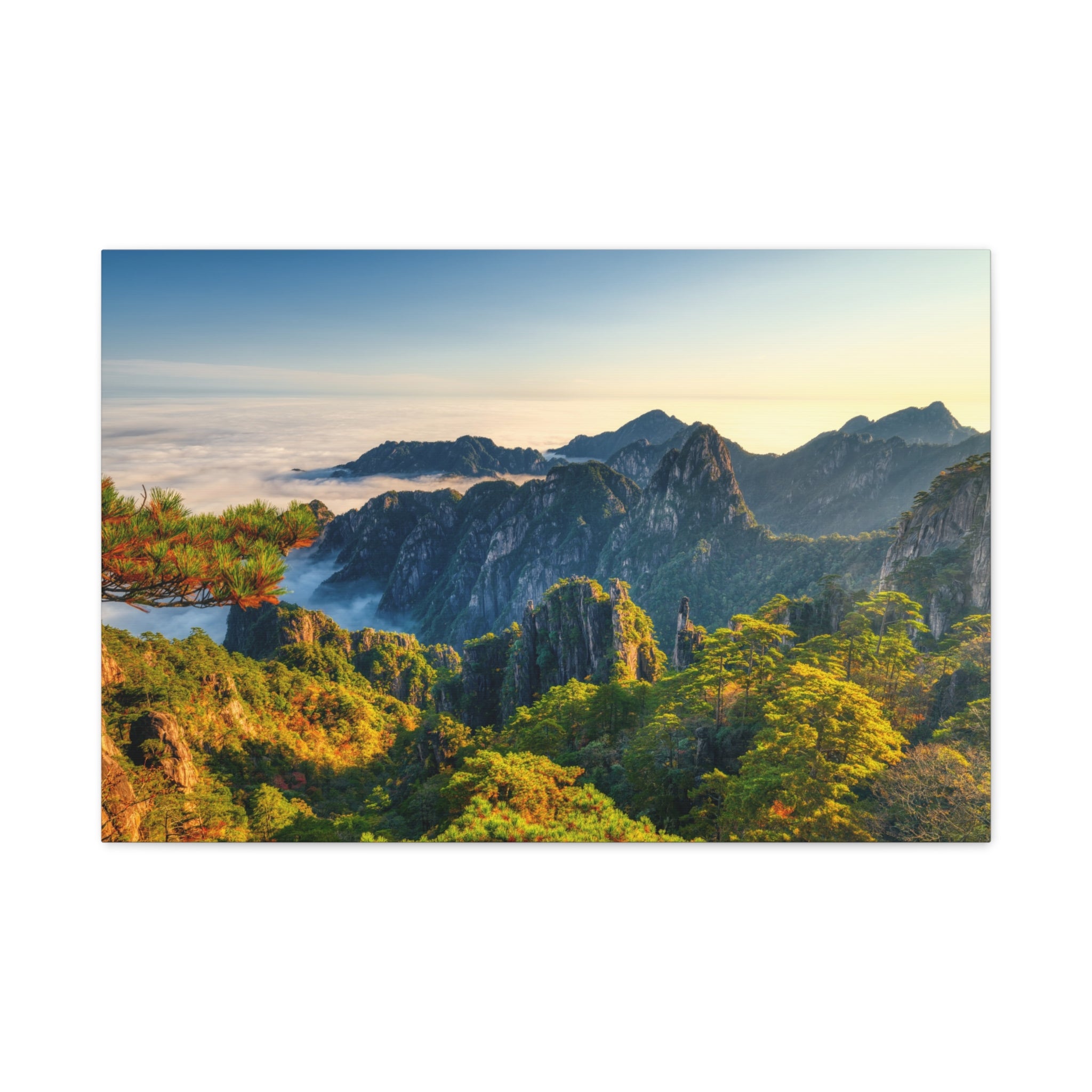 canvas-wall-art-mountain-sunrise-print-mountain-landscape-decor-matte-stretched-forest-scenery-nature-poster-home-office