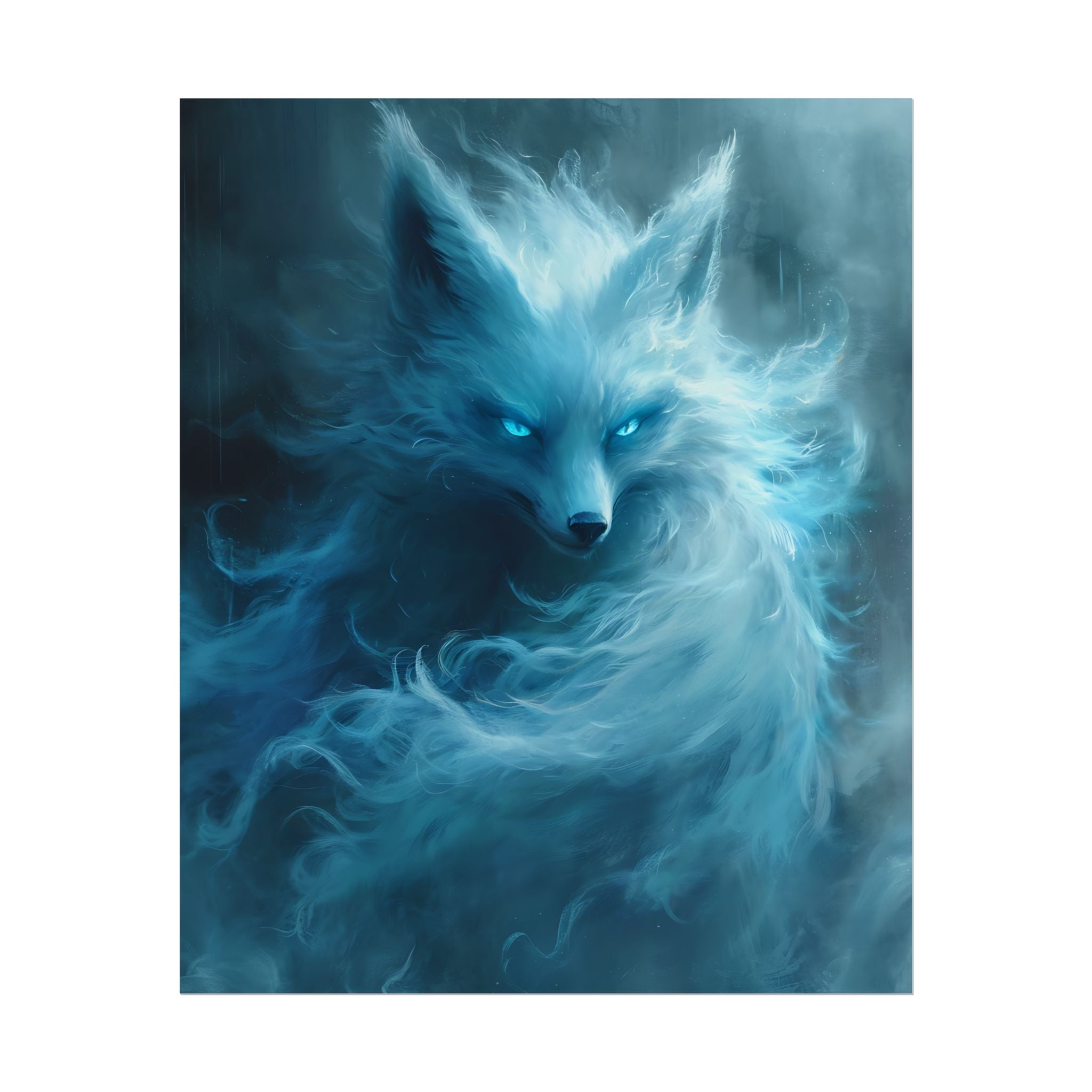 arctic-white-snow-fox-poster-print-fantasy-decor-wildlife-wall-art-home-decor-animal-lover-gift-anime-fantasy-gift
