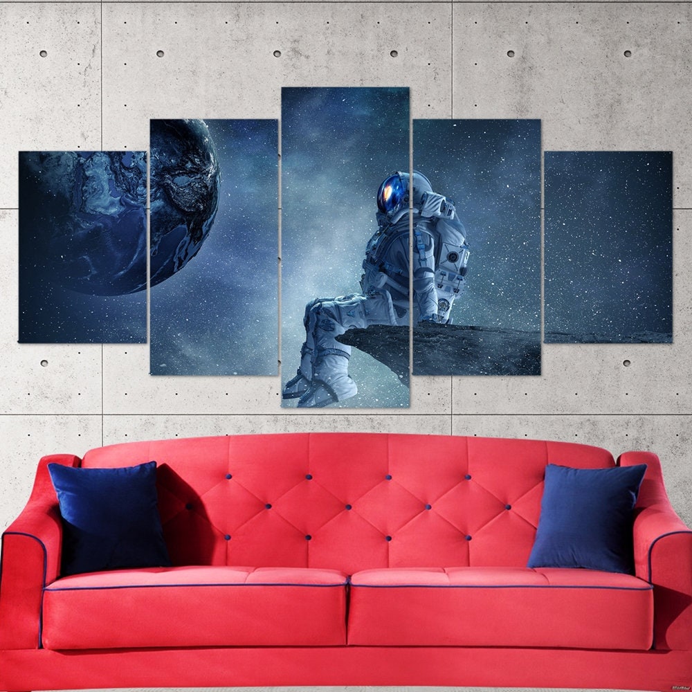 astronaut-edge-of-space-5-piece-canvas-wall-art-canvas-print-astronaut-decor-art-extra-large-wall-art-astronaut-poster-5-pane