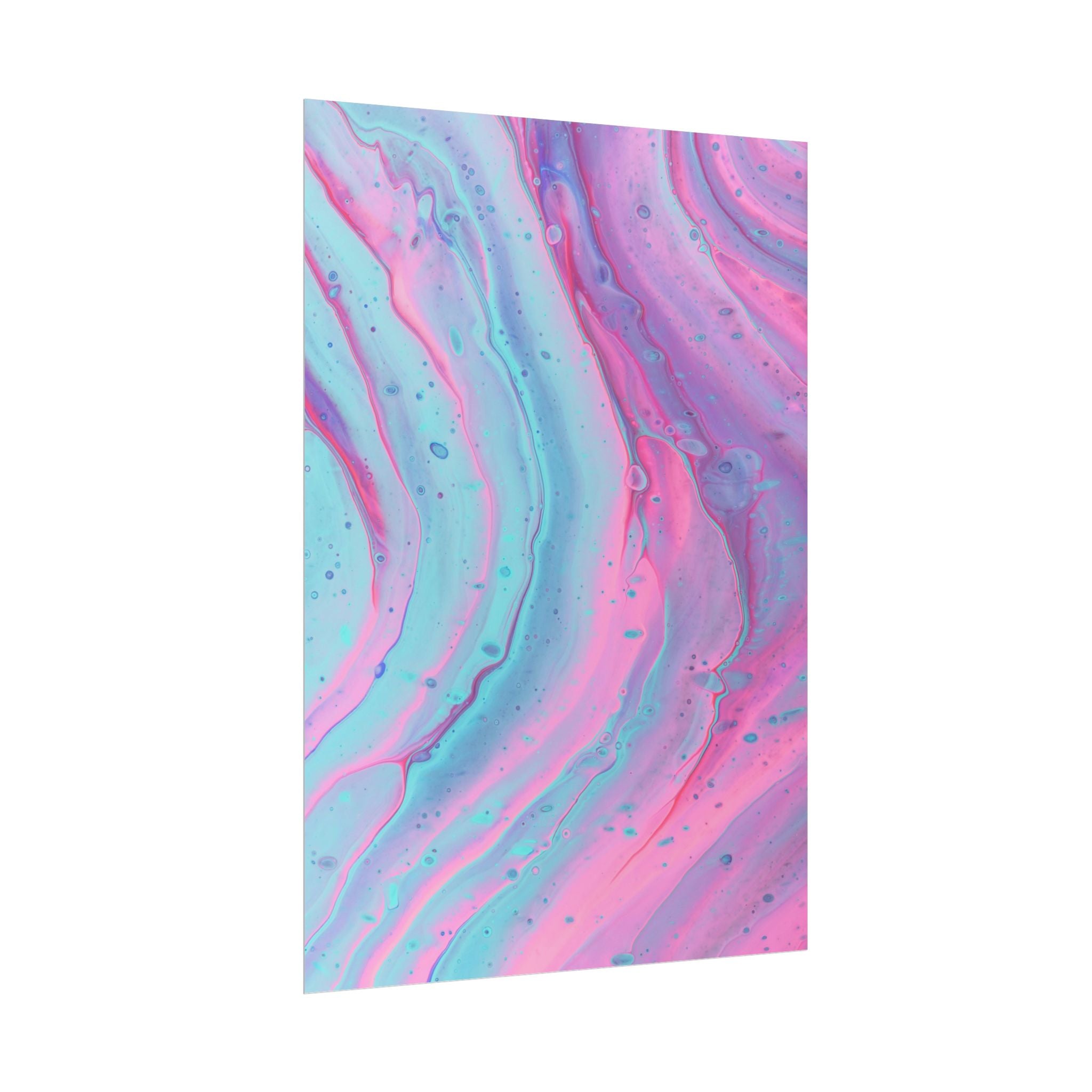 Blue Pink Abstract Minimalist Poster Print, Blue Pink Decor, Pink Blue Canvas Wall Art, Modern Home Decor, Living Room Wall Art