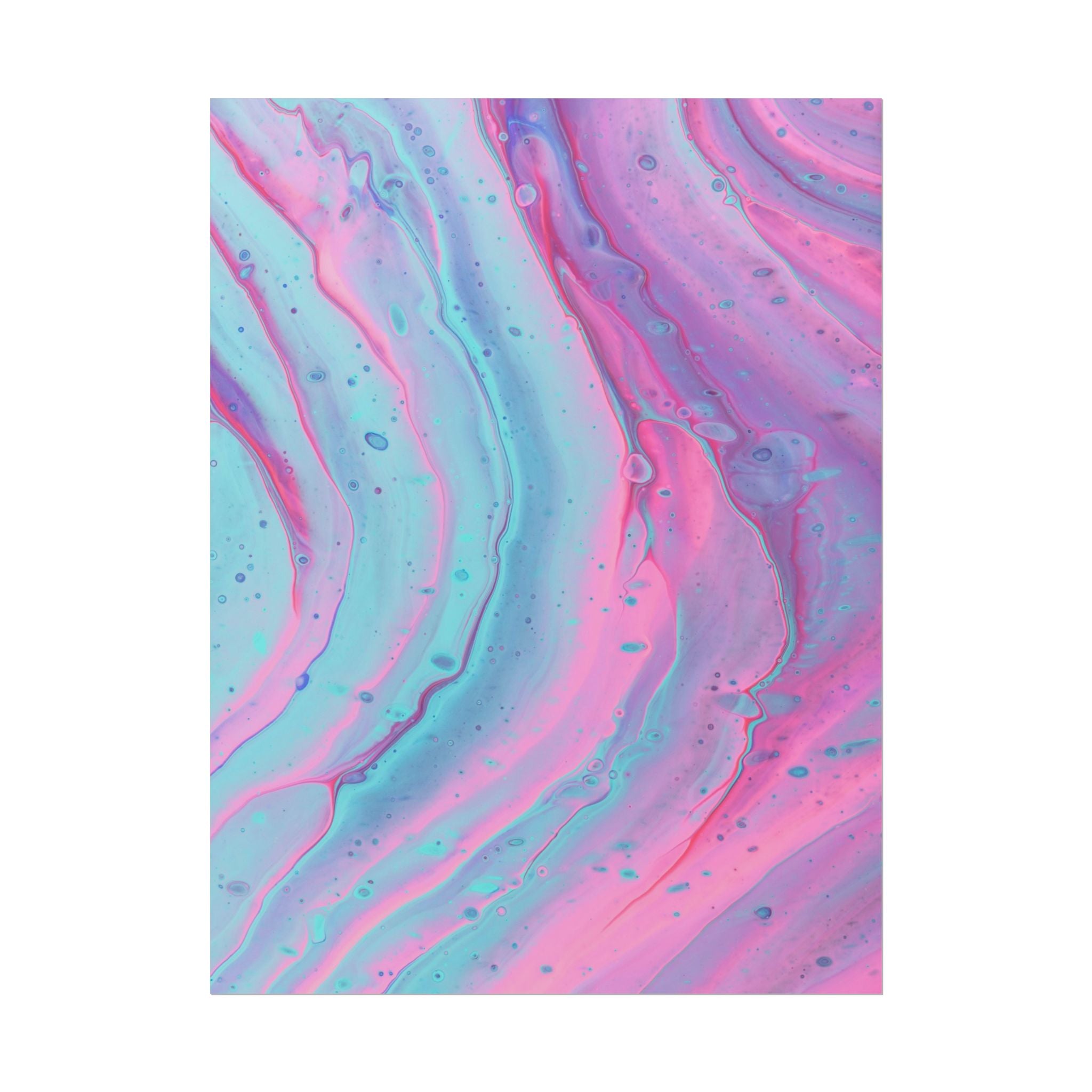 Blue Pink Abstract Minimalist Poster Print, Blue Pink Decor, Pink Blue Canvas Wall Art, Modern Home Decor, Living Room Wall Art