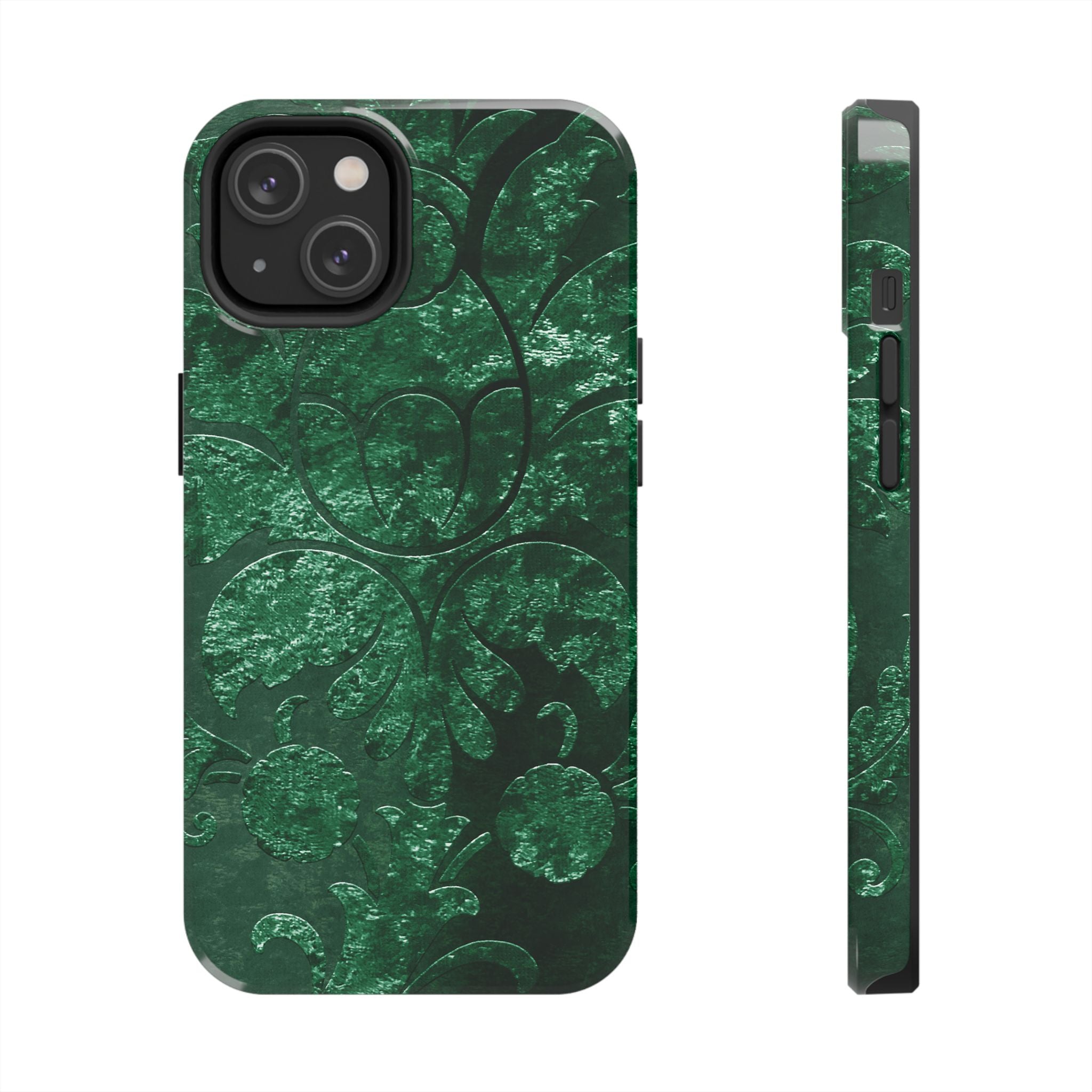 embossed-emerald-velvet-tough-iphone-case-protective-iphone-cover-heavy-duty-iphone-case-rugged-phone-case-durable-smartphone