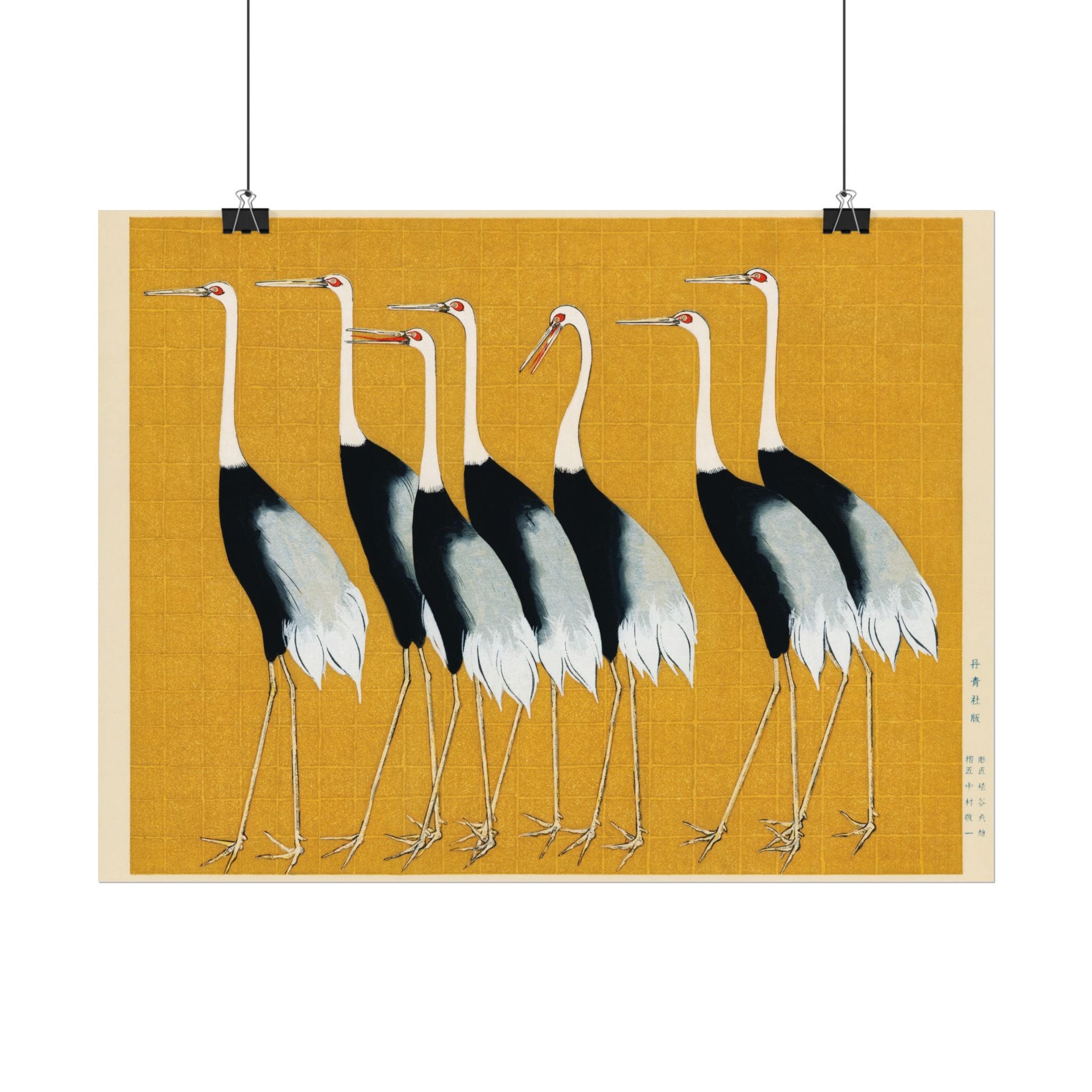 Japanese Red Crown Crane Poster Wall Art, Home Decor, Housewarming Gift, Poster Print, Japanese Poster Wall Decor