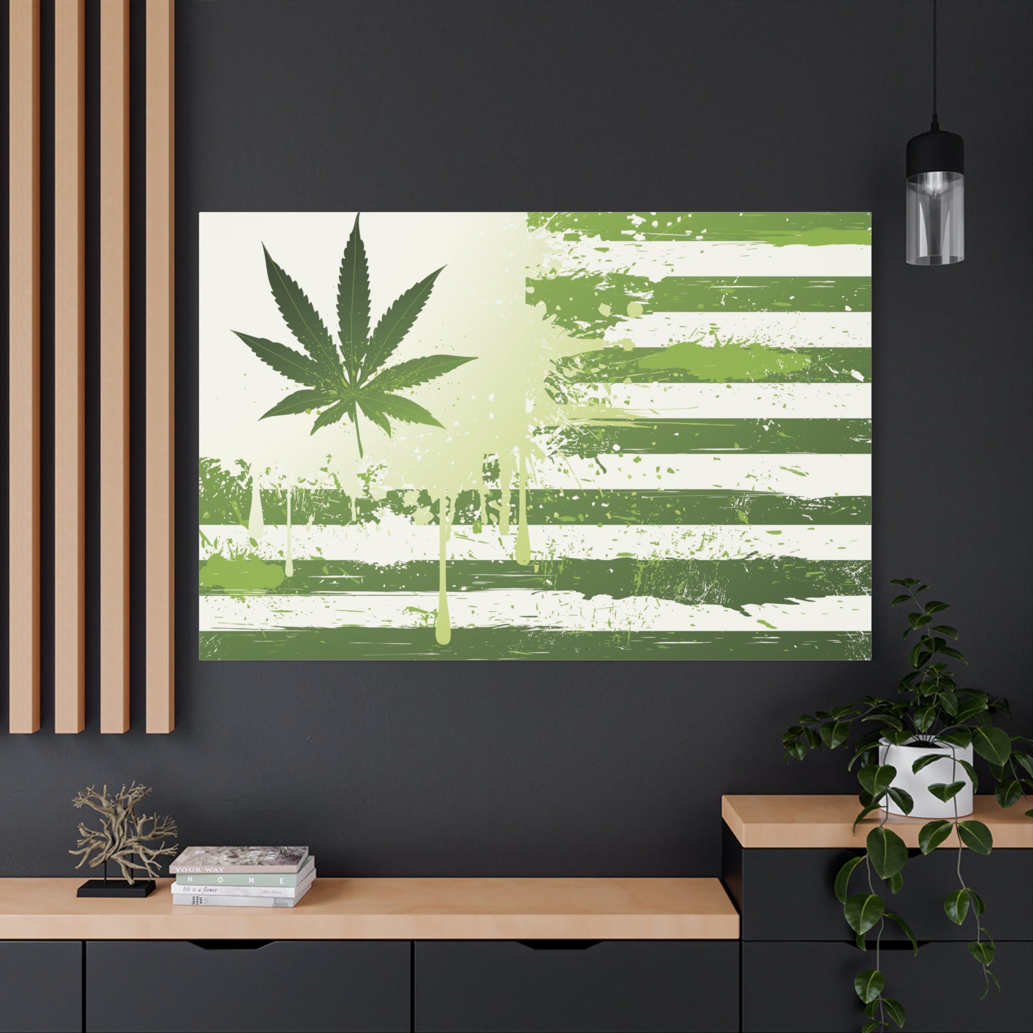 canvas-print-marijuana-republic-weed-mary-jane-funny-home-decor-wall-art-stretched-matte-wall-hanging-decorative-weed-art-mar