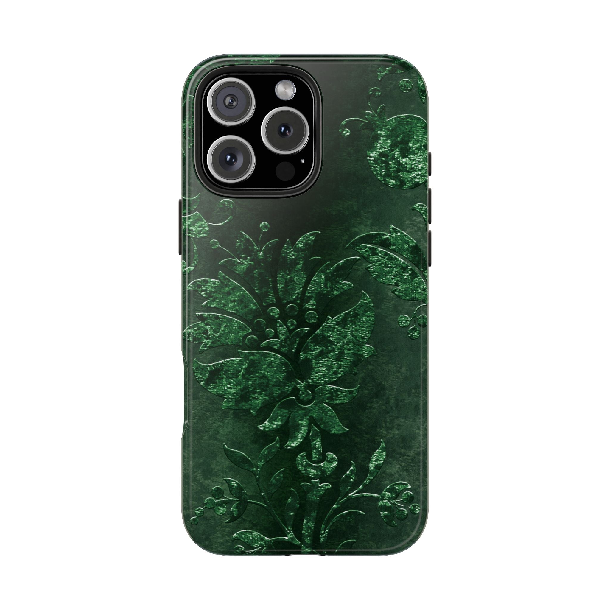 embossed-emerald-velvet-tough-iphone-case-protective-iphone-cover-heavy-duty-iphone-case-rugged-phone-case-durable-smartphone