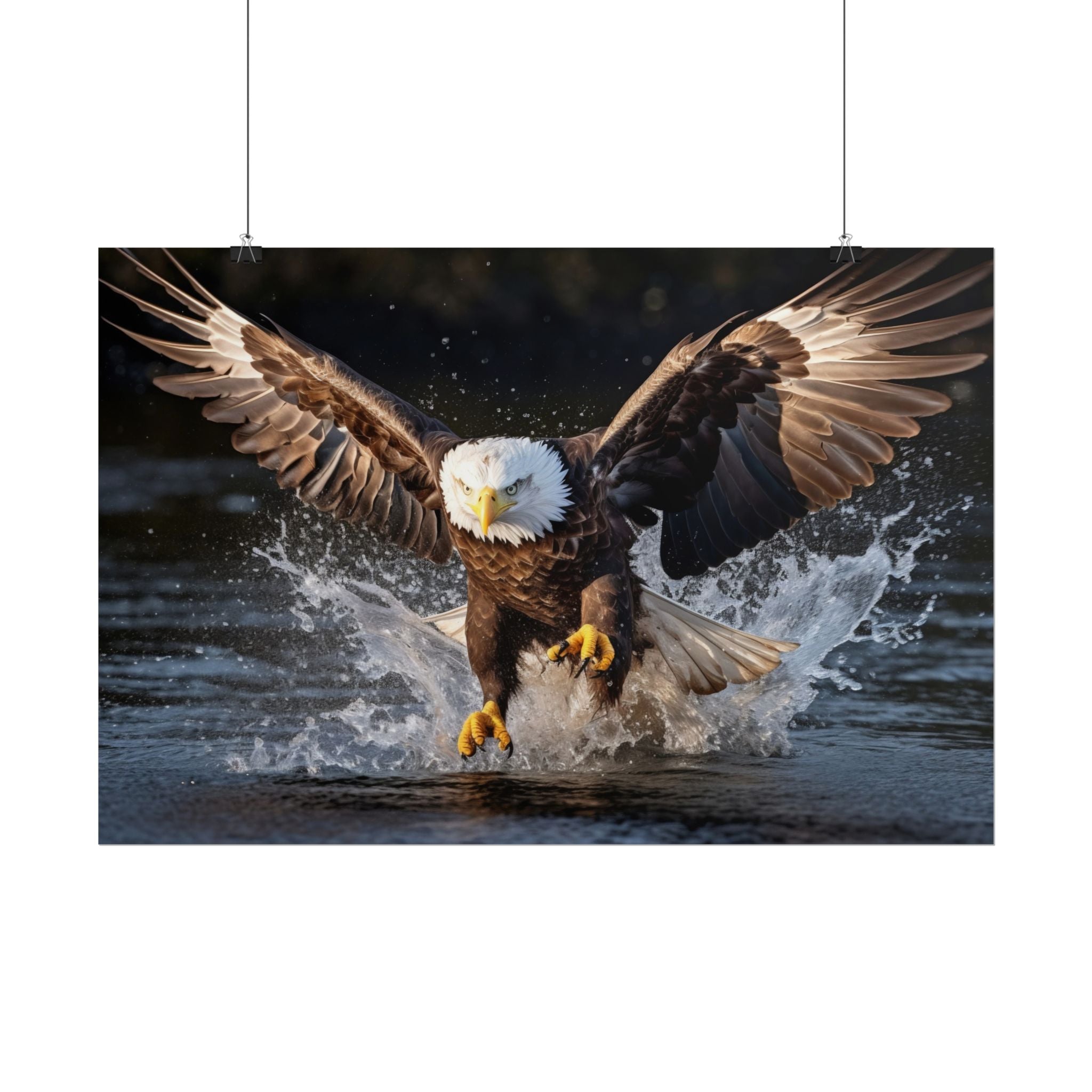 hunting-eagle-fine-art-poster-print-home-decor-wildlife-art-bird-lover-gift-living-room-decoration-eagle-decor
