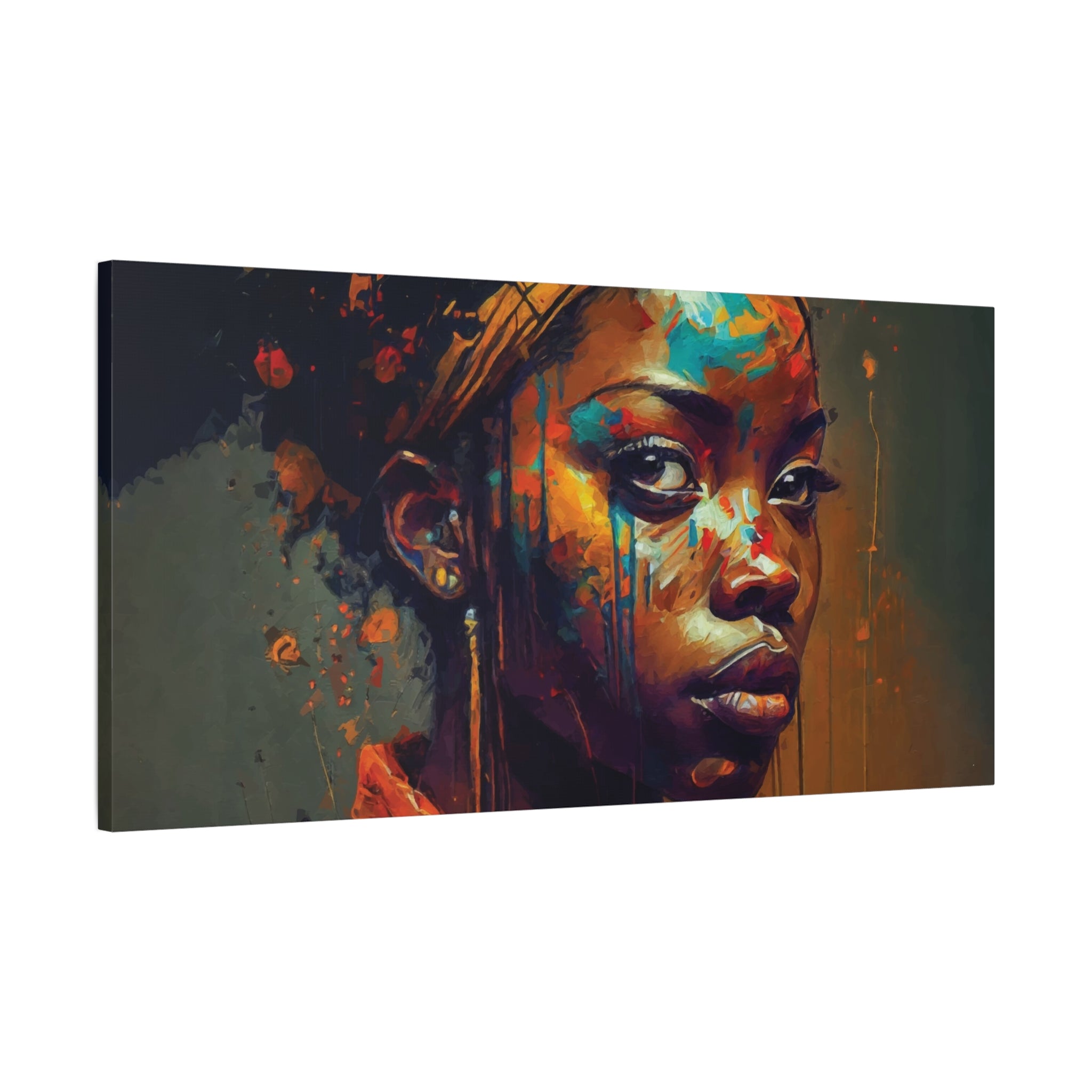 canvas-wall-art-african-women-art-matte-canvas-print-stretched-african-decor-african-wall-artwork-tribal-wall-decor-afrocentr