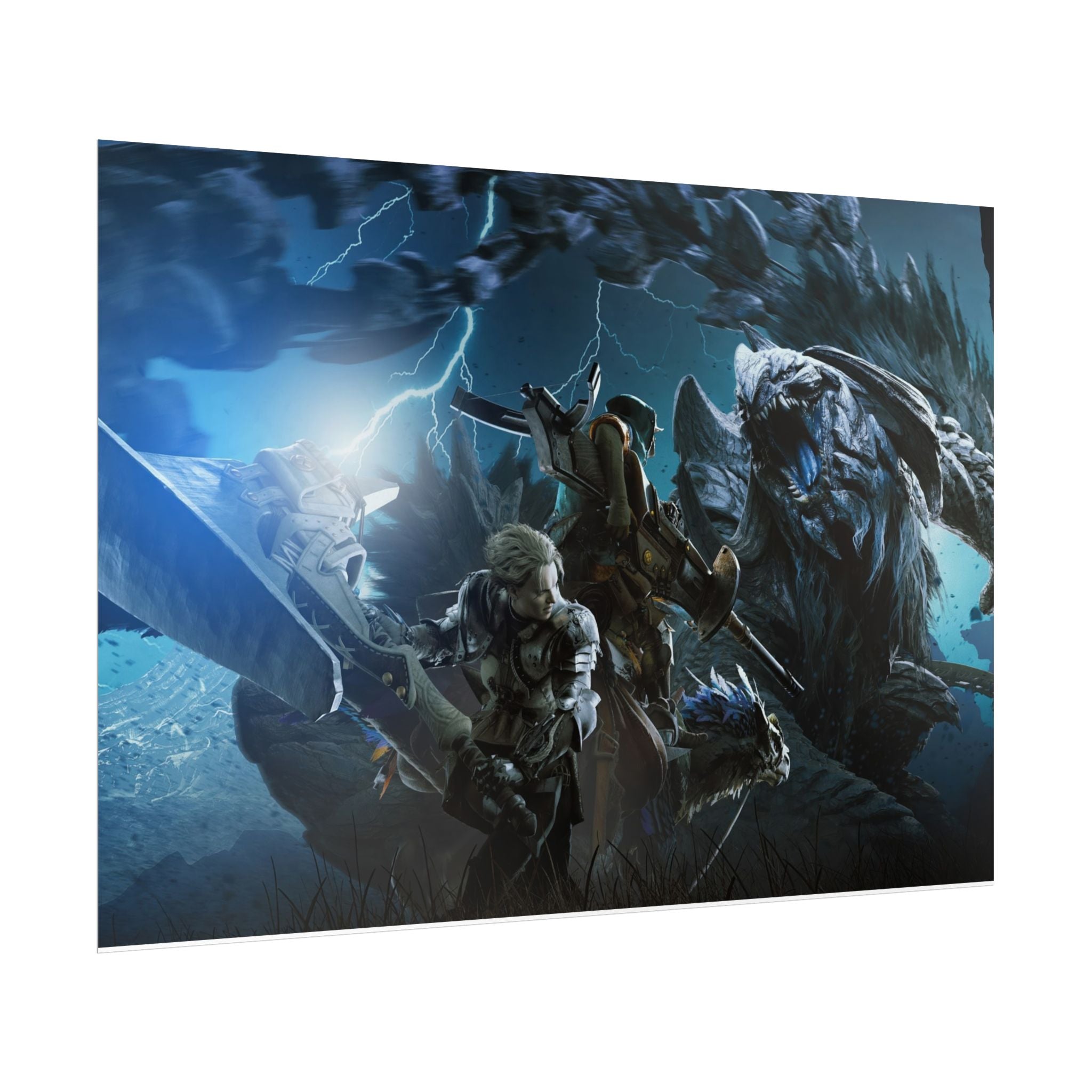 monster-hunter-poster-wall-art-matte-print-home-decor-gaming-poster-art-gamer-gift-video-game-art-hunter-fan
