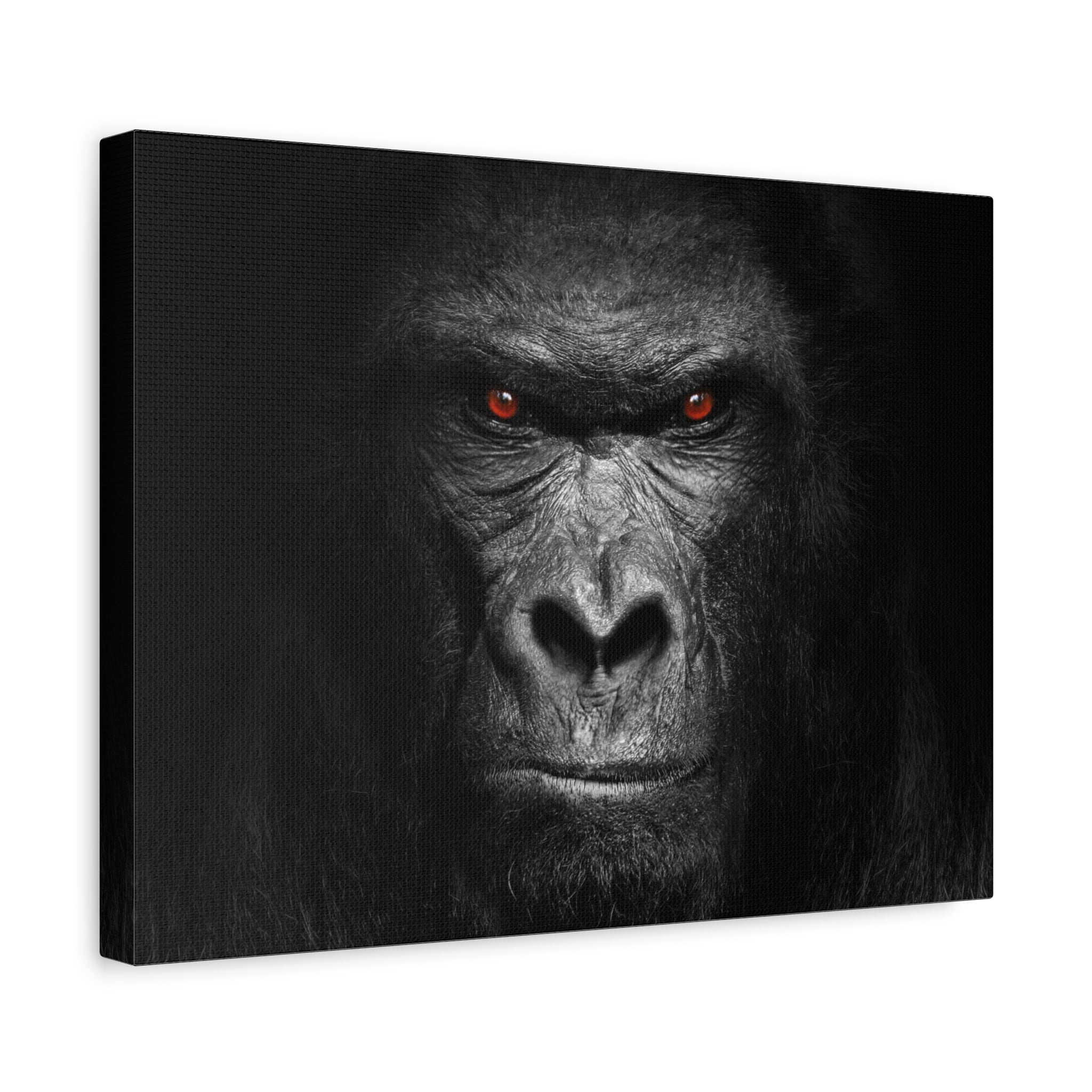 canvas-print-gorilla-face-wall-art-black-and-white-animal-decor-stretched-matte-canvas-wildlife-artwork-jungle-theme-room