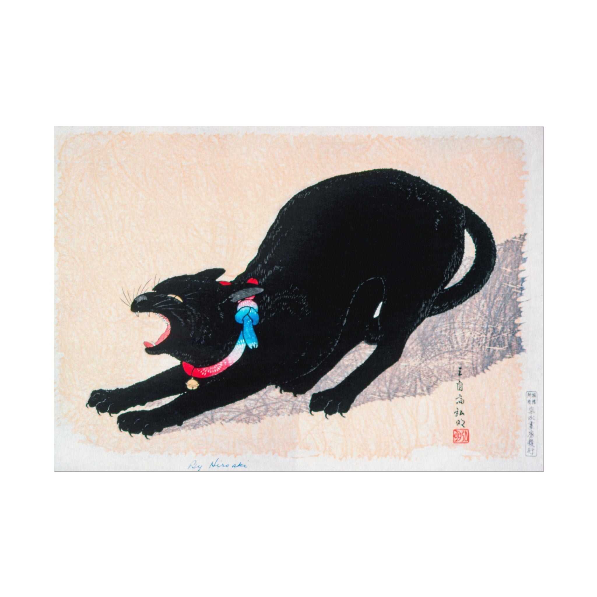 black-cat-hissing-by-hiroaki-takahashi-poster-print-classic-japanese-wall-art-living-room-decor-japandi-art-home-wall-decor