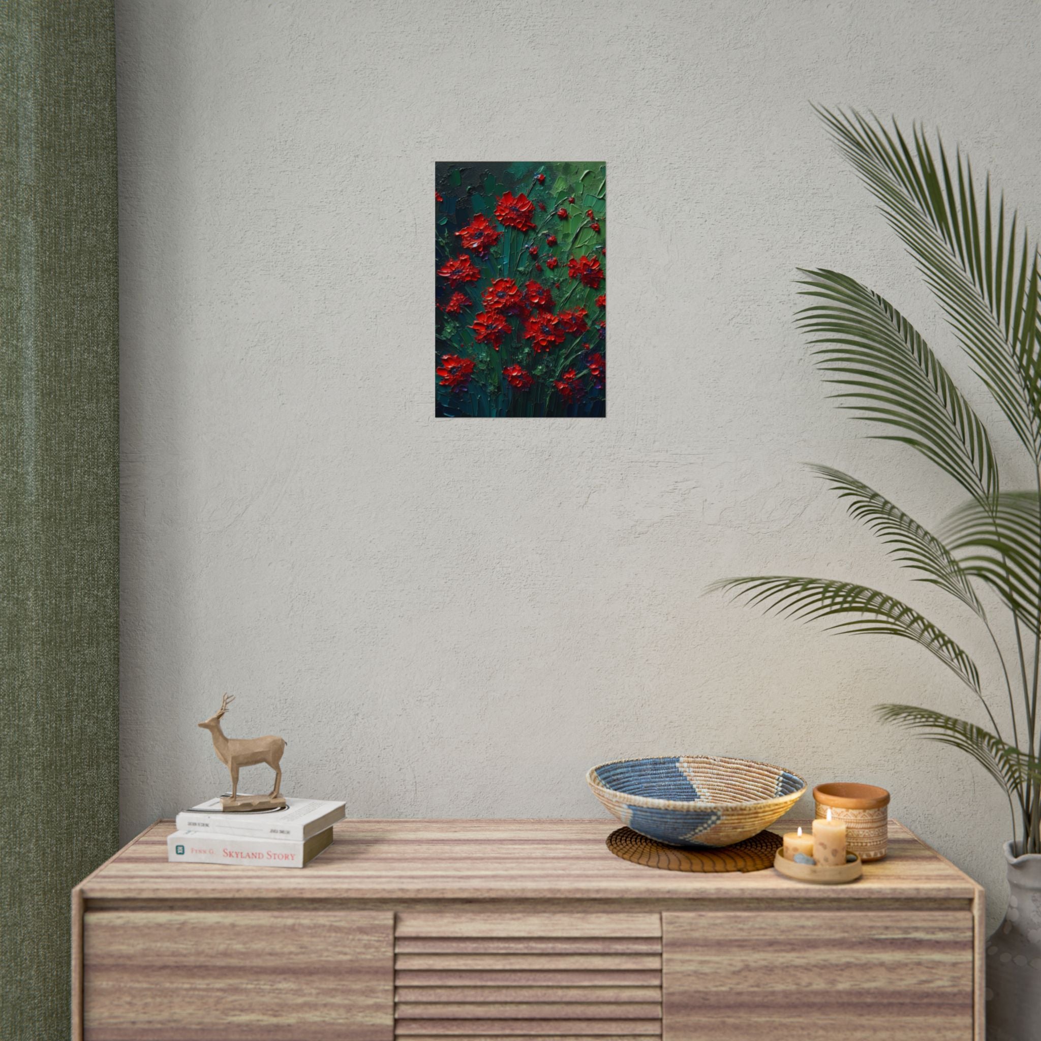 red-wildflowers-poster-print-impasto-oil-painting-look-elegant-floral-wall-art-home-decor-floral-print-gift-for-nature-lover