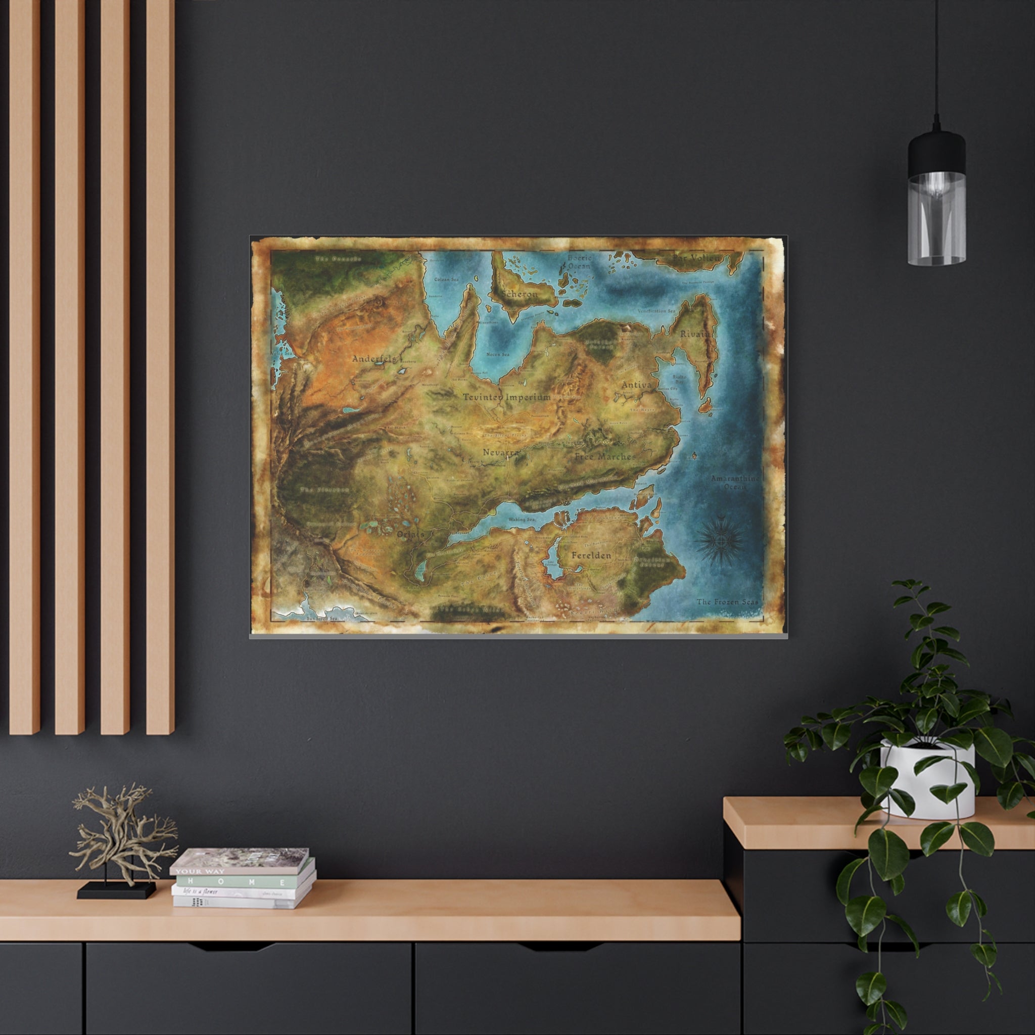 Dragon Age World Map Canvas Art - Fantasy Decor for Gamers, Gaming Wall Decor, Dragon Age Canvas Print