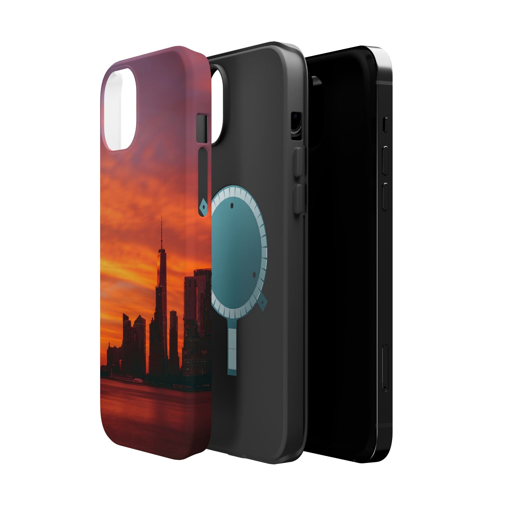 sunset-nyc-cityscape-magnetic-tough-case-durable-phone-protector-new-york-tough-case-gift-for-photographers-urban-aesthetic