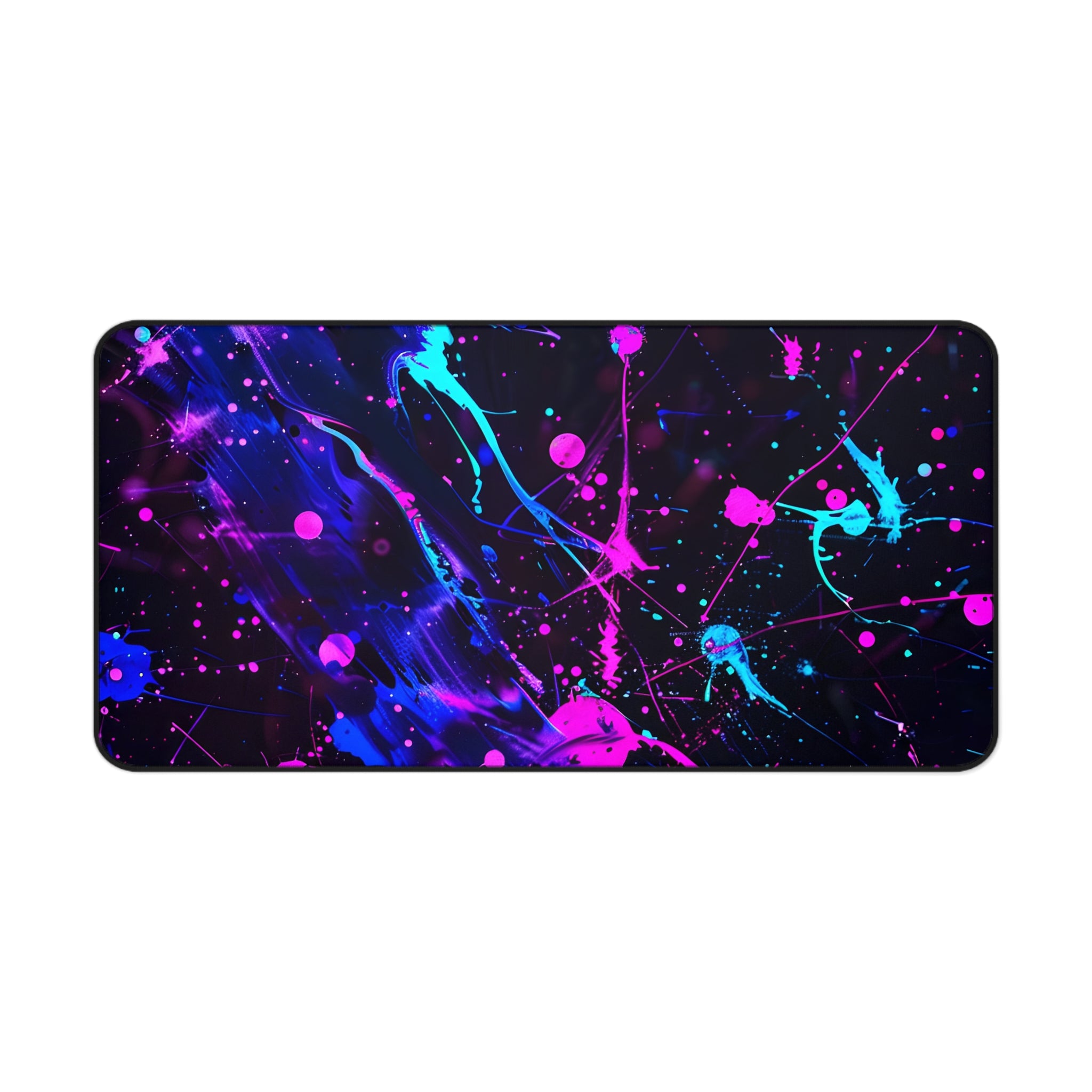 neon-abstract-paint-splatter-desk-mat-navy-pink-large-gaming-mouse-pad-colorful-work-from-home-desk-accessory-desk-blotter