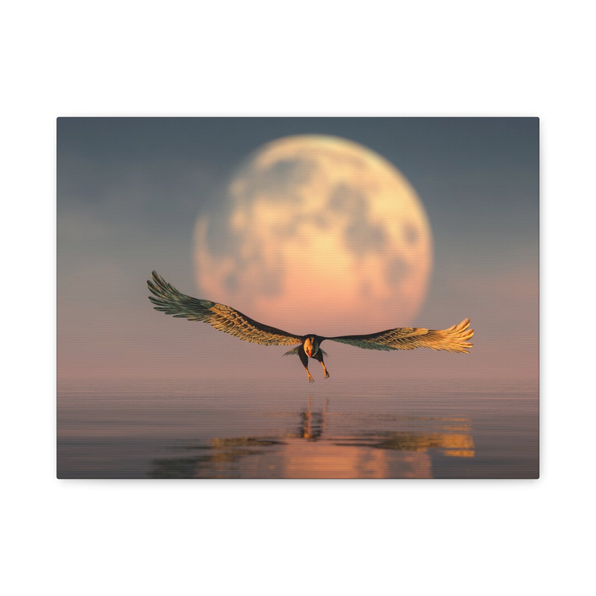 canvas-print-eagle-moon-illustration-living-room-wall-decor-stretched-matte-canvas-art-home-decor-wildlife-painting-wall-hang