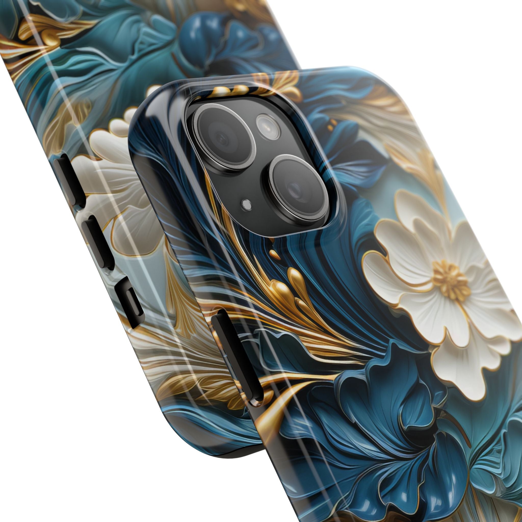 textured-art-nouveau-floral-tough-phone-case-cottagecore-iphone-case-unique-floral-phone-cover-vintage-style-iphone-case-prot