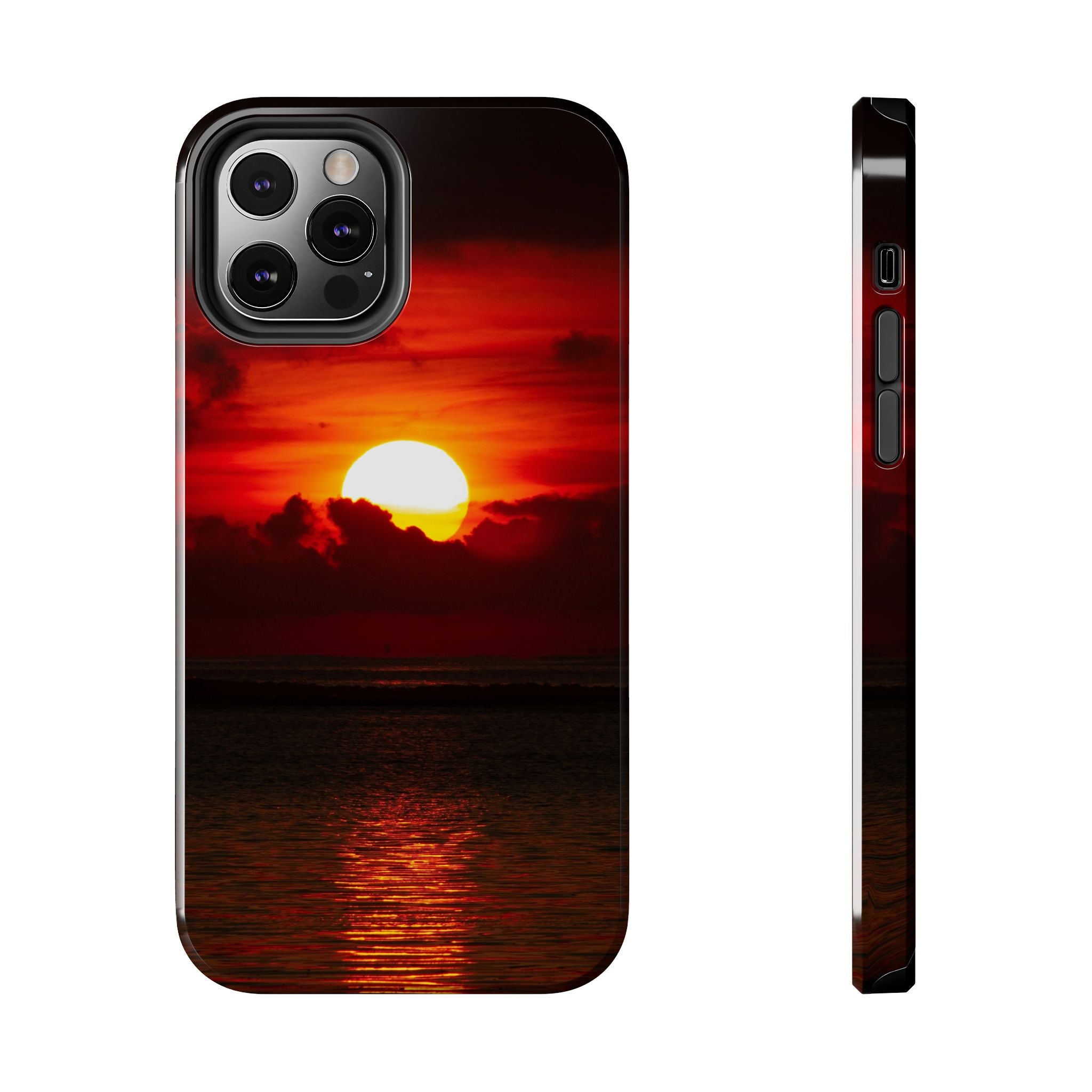 iphone-tough-case-red-sunset-protective-phone-cover-durable-smartphone-case-hard-shell-phone-case-sunset-lover-gift-red-phone