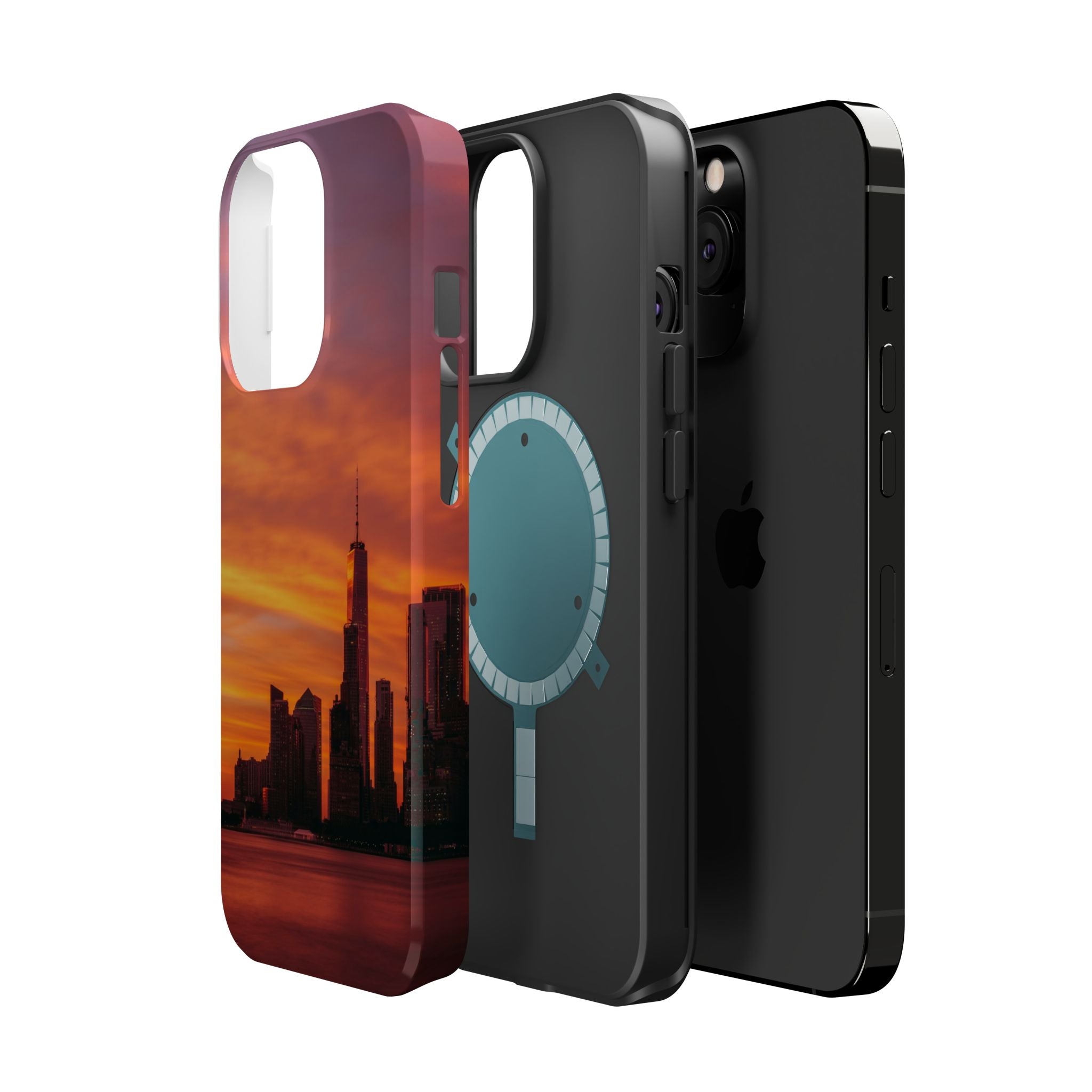 sunset-nyc-cityscape-magnetic-tough-case-durable-phone-protector-new-york-tough-case-gift-for-photographers-urban-aesthetic