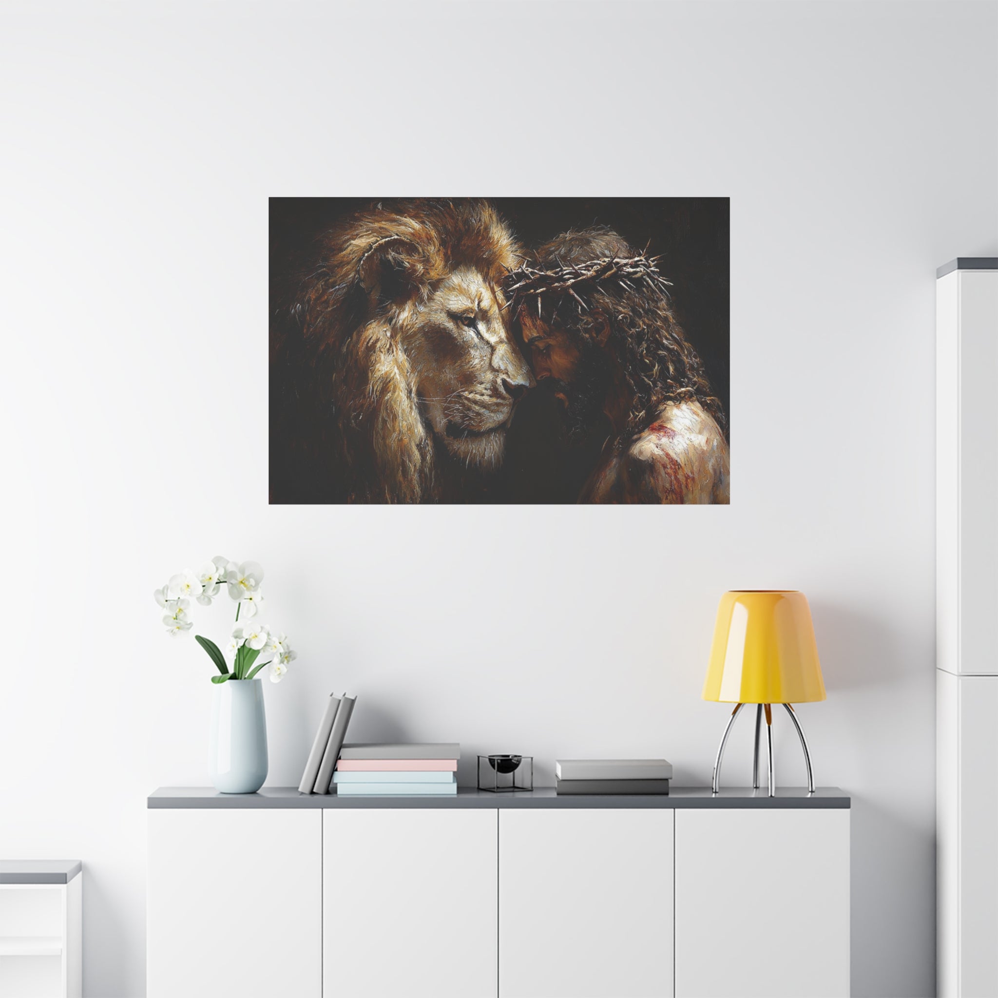 canvas-print-jesus-and-lion-wall-art-christian-home-decor-religious-wall-hanging-inspirational-artwork-gift-for-him-biblical-