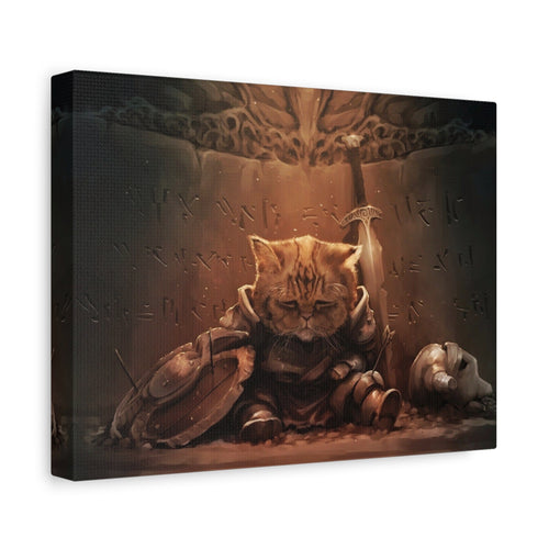 the-elder-scrolls-skyrim-canvas-wall-art-cat-game-canvas-print-room-decor-dragon-gaming-wall-art-skyrim-gift