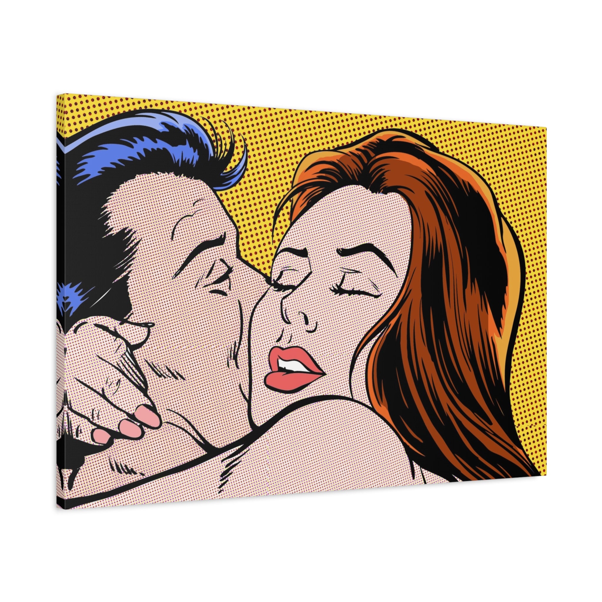 pop-art-canvas-print-retro-wall-art-stretched-matte-canvas-kiss-love-home-decor-wall-decor-poster-decorative-art-gift