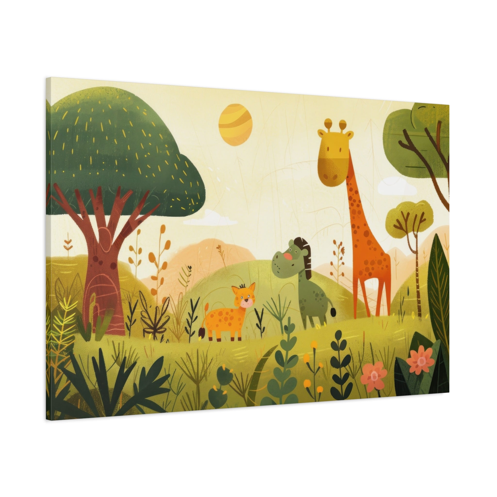 canvas-wall-art-safari-nursery-decor-baby-animals-print-stretched-matte-canvas-nursery-art-cute-animals-decoration-baby-nurse