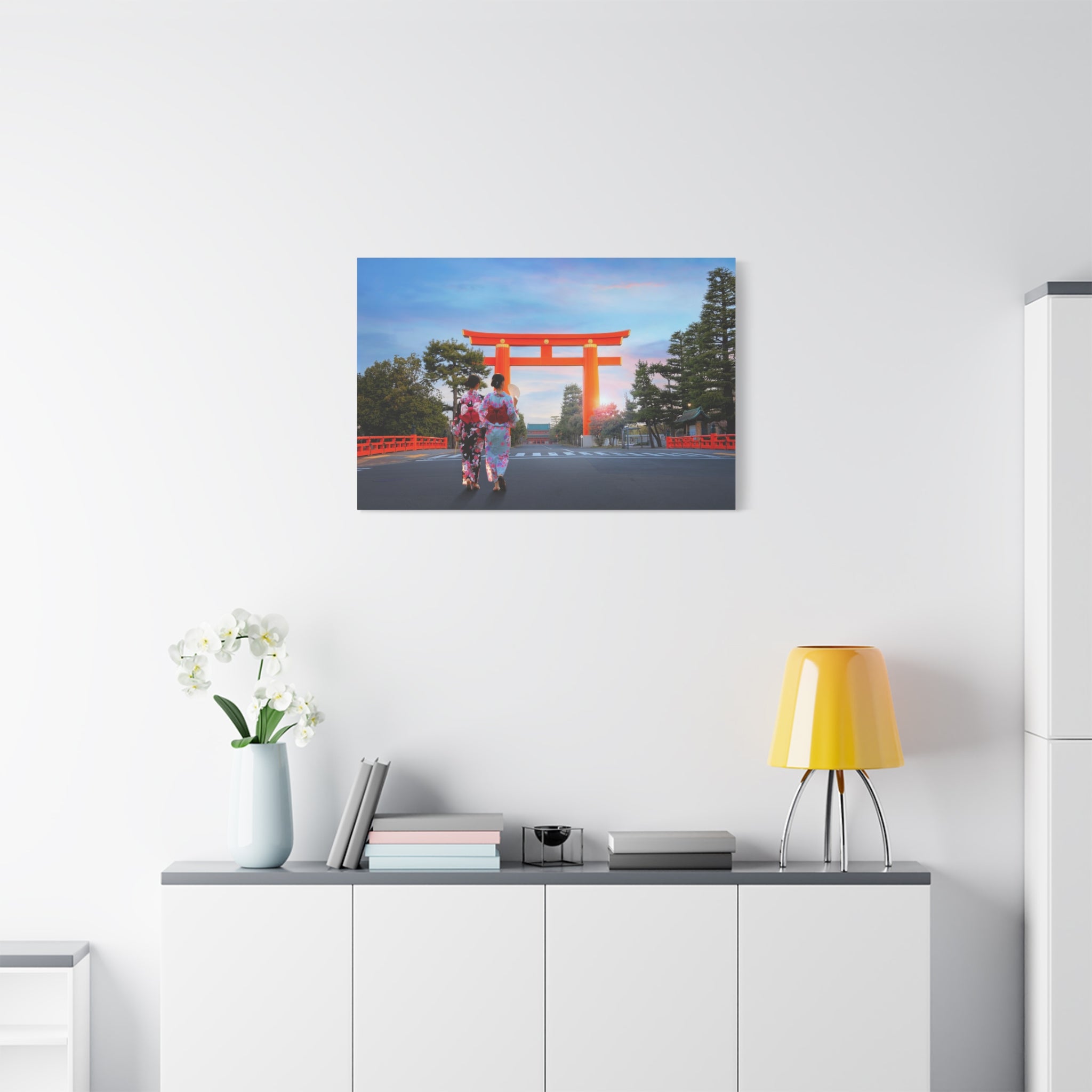 canvas-art-japanese-torri-gate-geisha-wall-decor-matte-stretched-artwork-home-decoration-asian-inspired-painting-oriental-roo