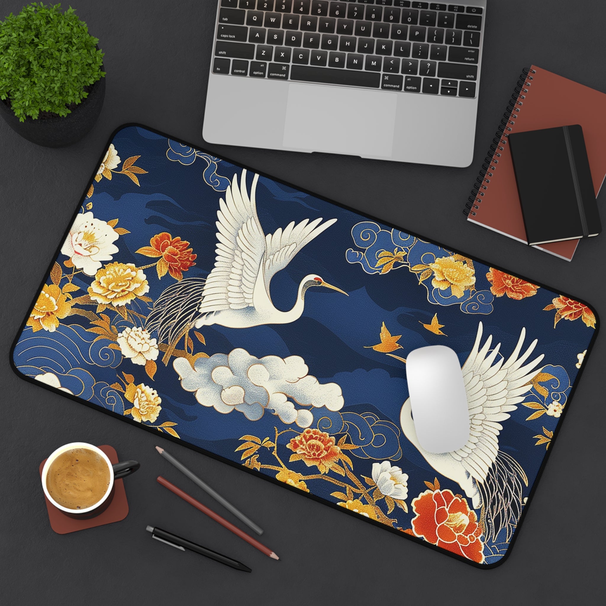 japanese-cranes-art-desk-mat-mousepad-desk-pad-for-home-office-white-asian-crane-design-gift-for-bird-lovers-office-decor-wor