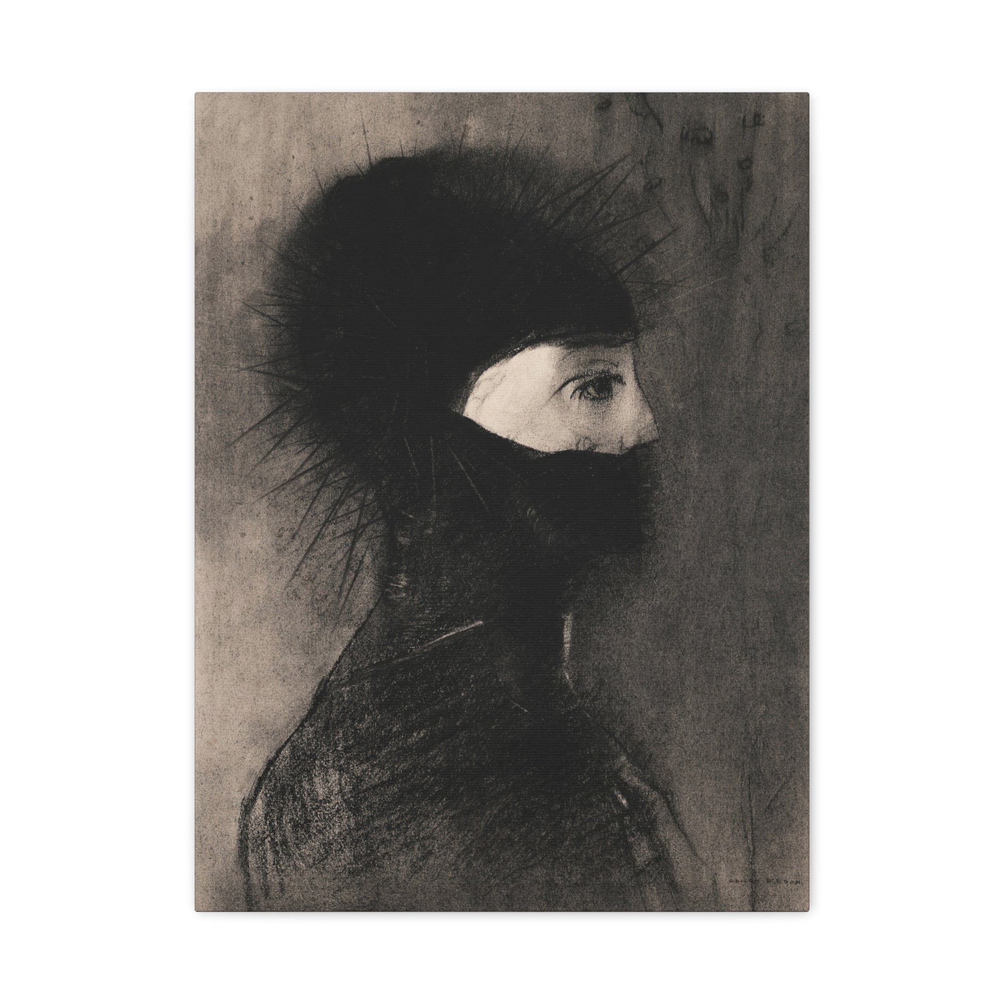 canvas-wall-art-armor-by-odilon-redon-vintage-woman-illustration-post-impressionism-art-wall-decor-matte-canvas-stretched