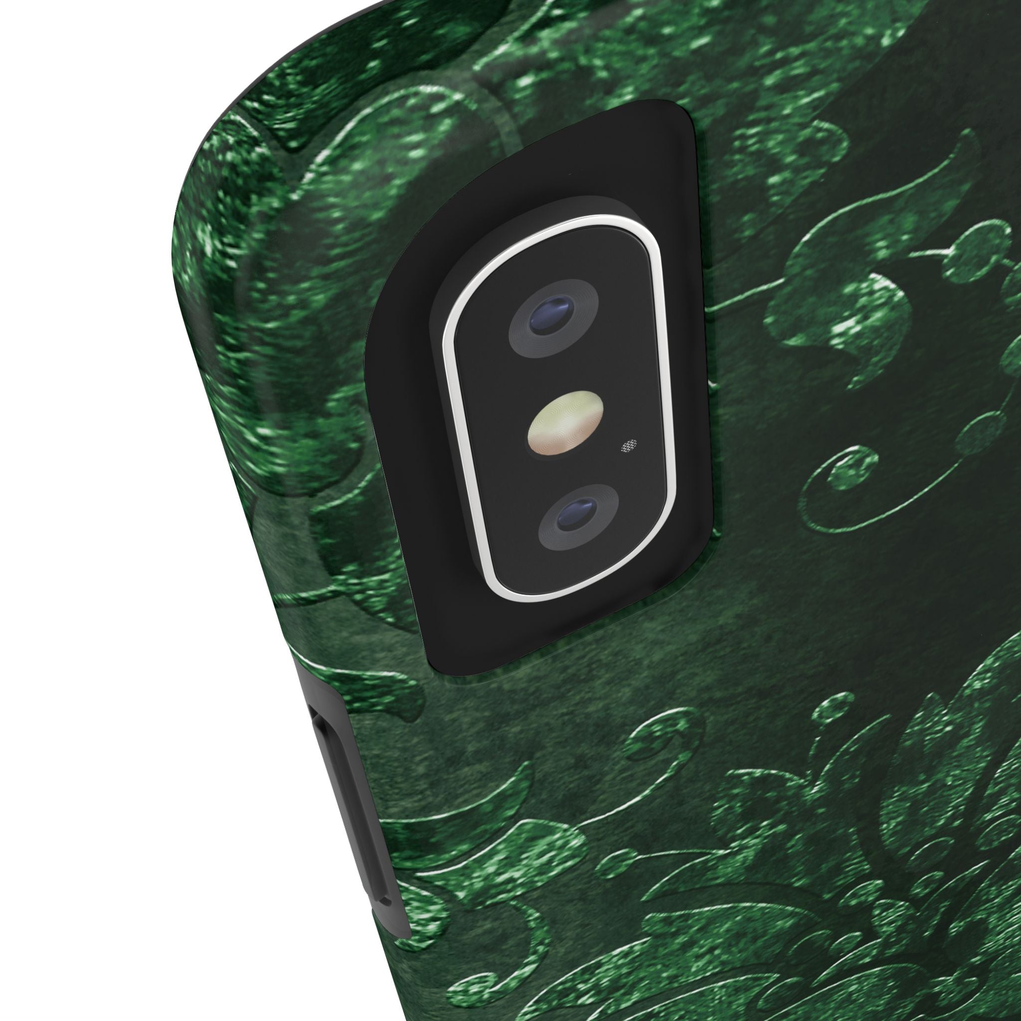 embossed-emerald-velvet-tough-iphone-case-protective-iphone-cover-heavy-duty-iphone-case-rugged-phone-case-durable-smartphone