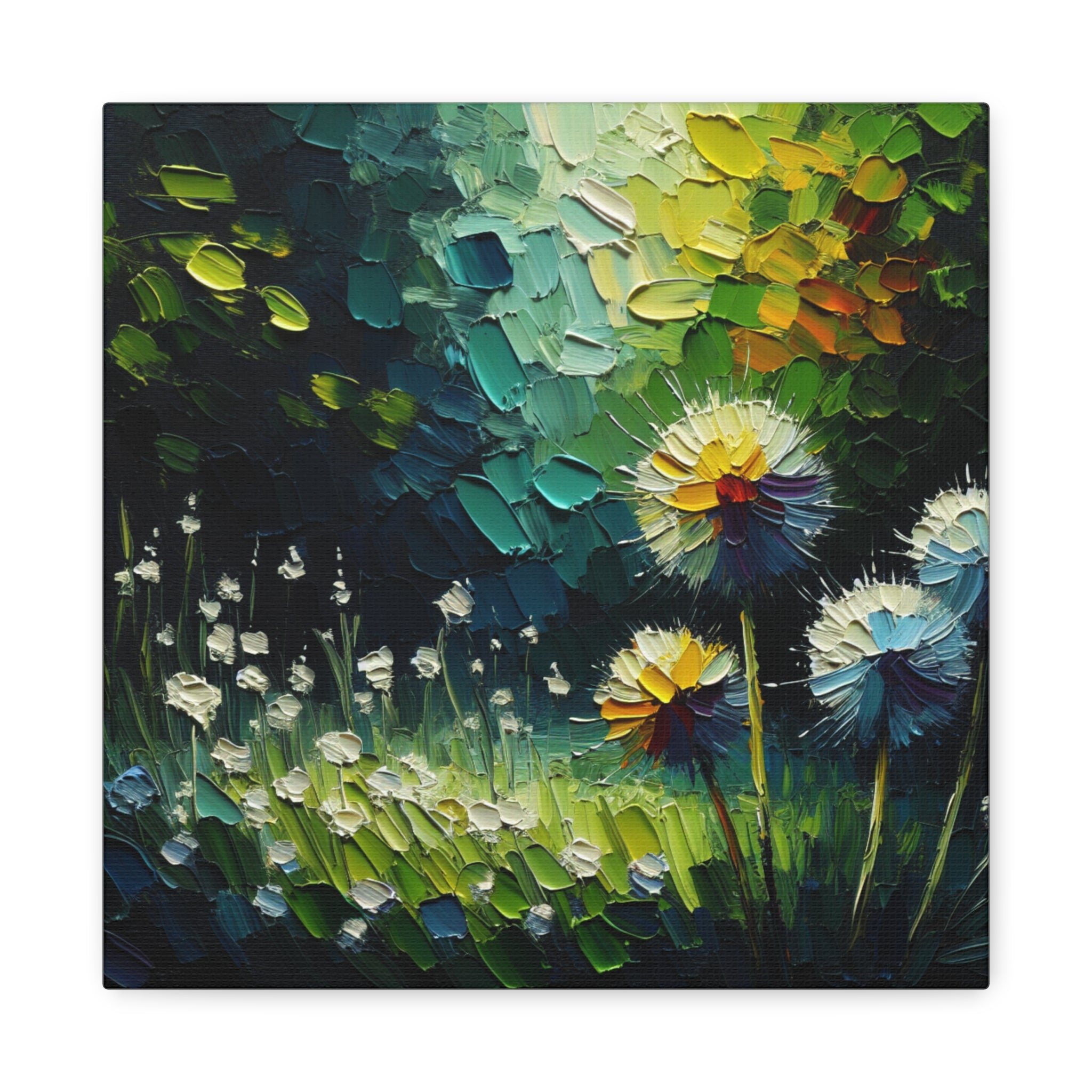 canvas-print-impasto-dandelion-wall-art-matte-canvas-oil-painting-stretched-wall-art-home-decor-floral-print-gift-for-nature-