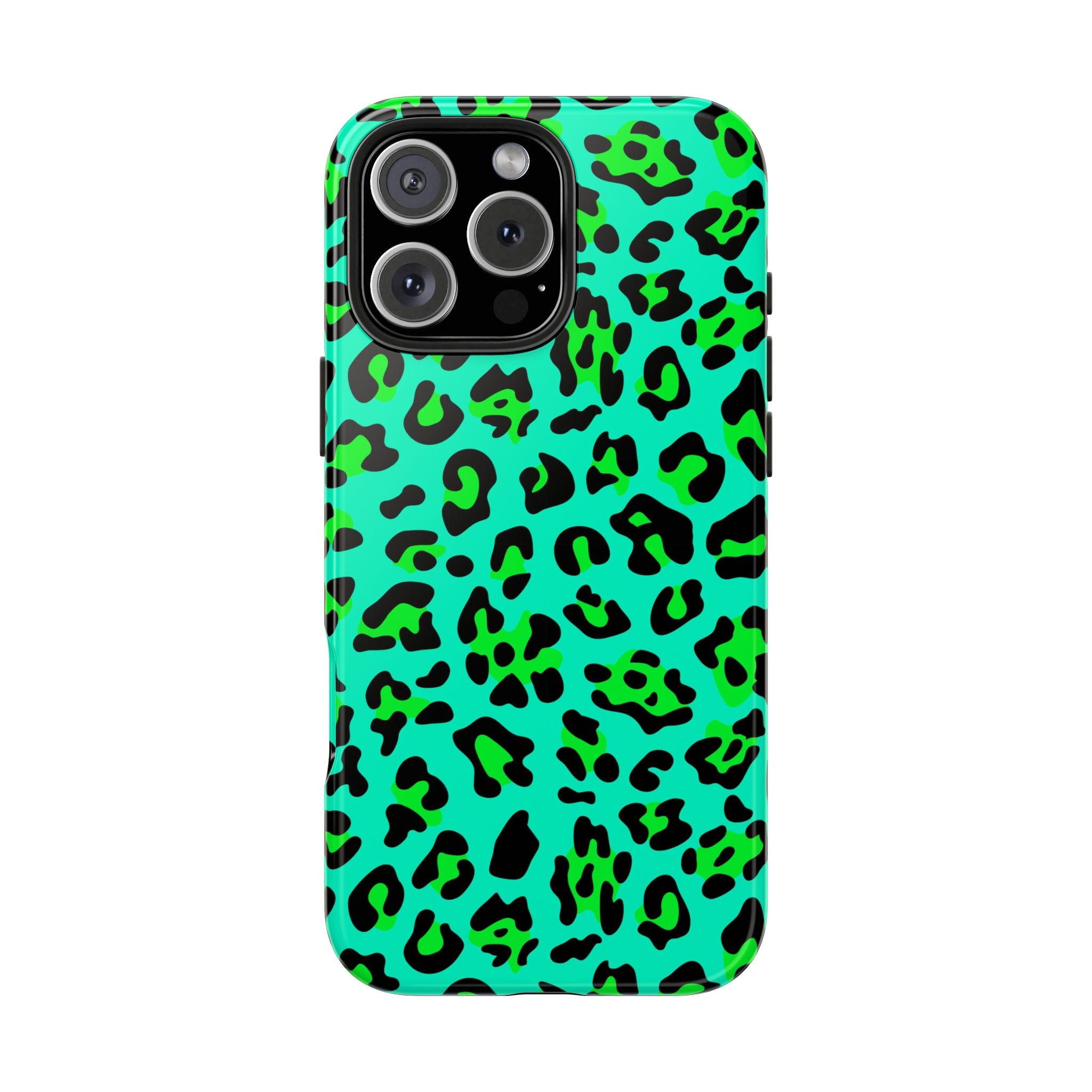 neon-green-teal-leopard-iphone-tough-case-stylish-phone-cover-protective-cellphone-case-trendy-smartphone-accessory-gift-for-