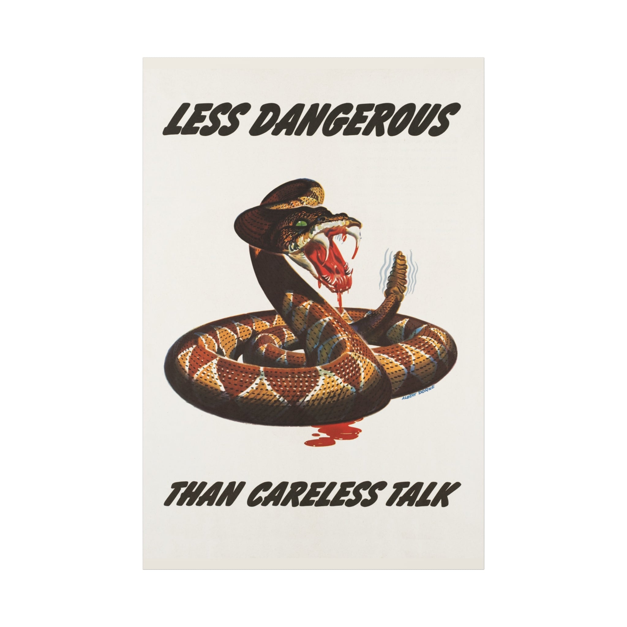 canvas-print-cobra-motivational-art-matte-finish-stretched-wall-art-less-dangerous-than-careless-talk-home-decor