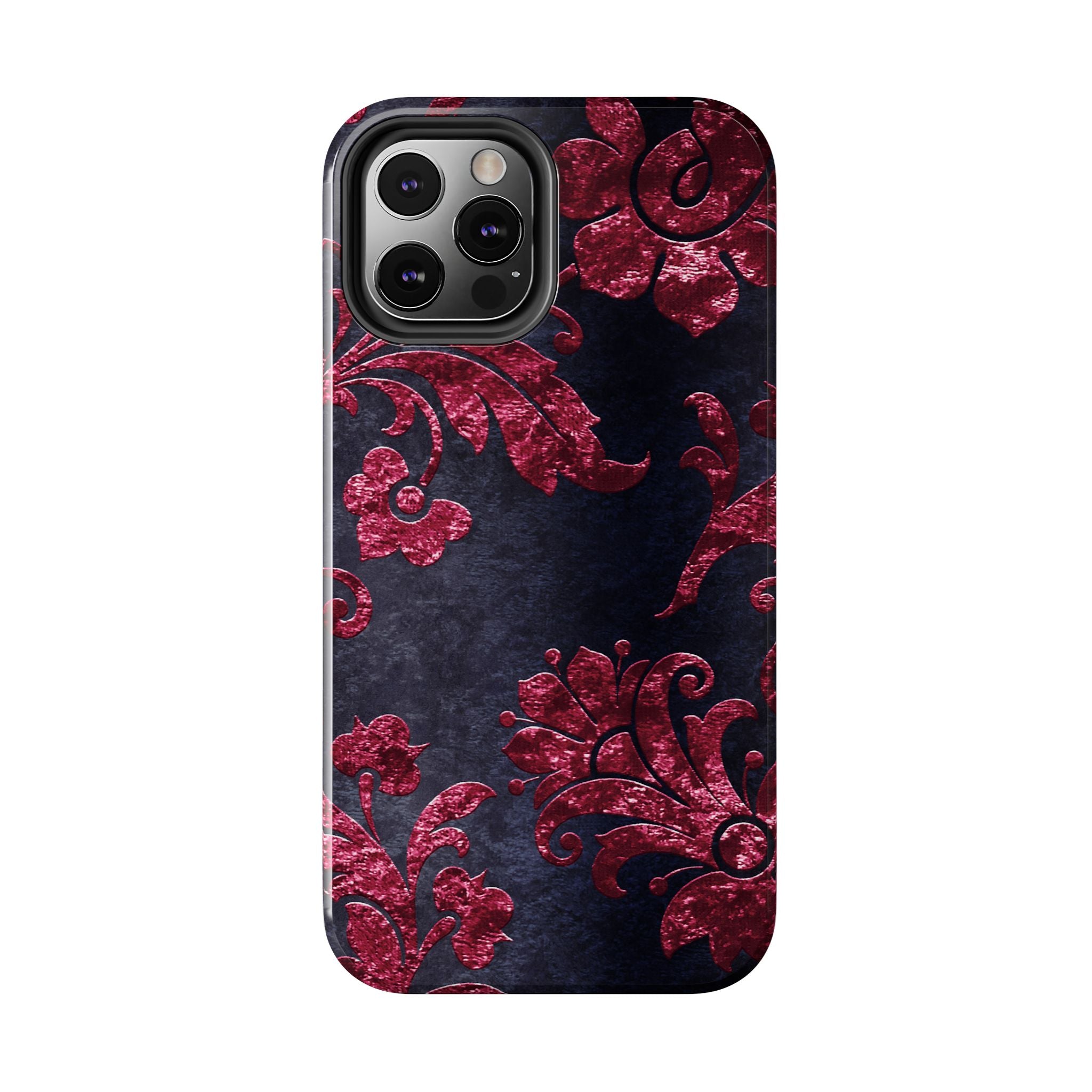 embossed-burgundy-velvet-tough-iphone-case-protective-iphone-cover-heavy-duty-iphone-case-rugged-phone-case-durable-smartphon