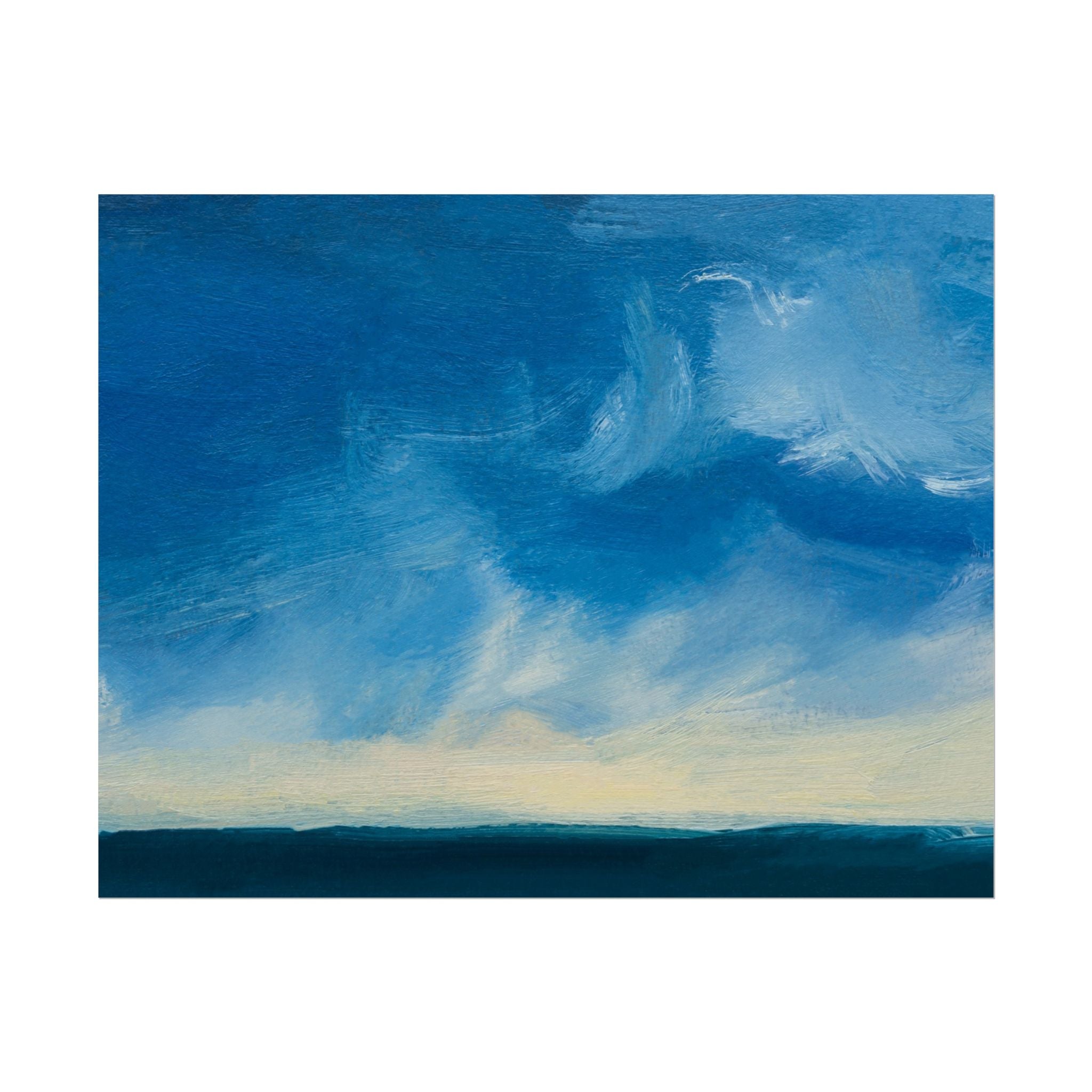 Blue Abstract Poster Print - Ocean and Sky, Home Decor, Office Wall Art, Gift for Art Lovers, Blue Room Decor, Abstract