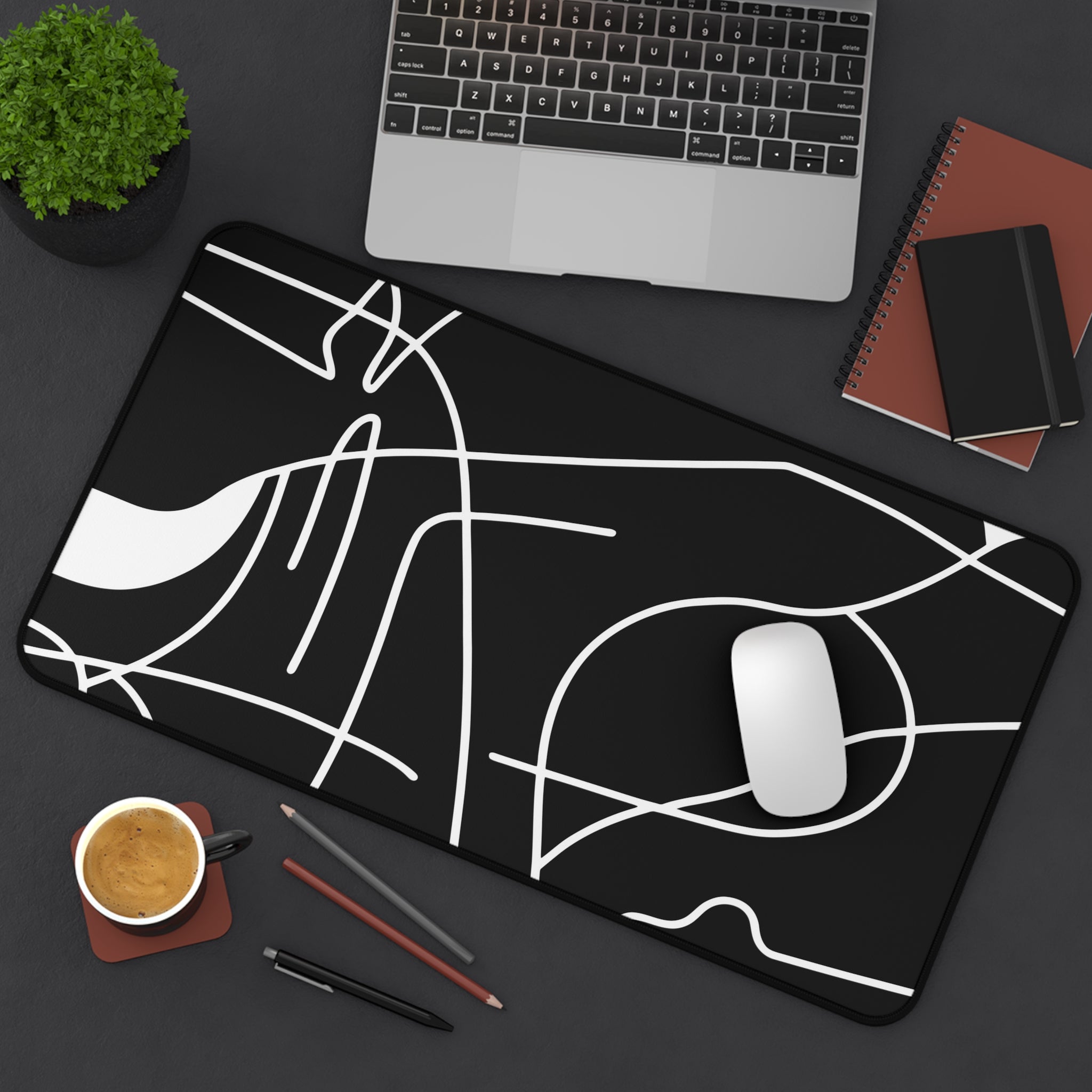 abstract-lines-monochrome-mouse-pad-abstract-art-desk-mat-sleek-black-and-white-desk-pad-minimalist-mouse-pad