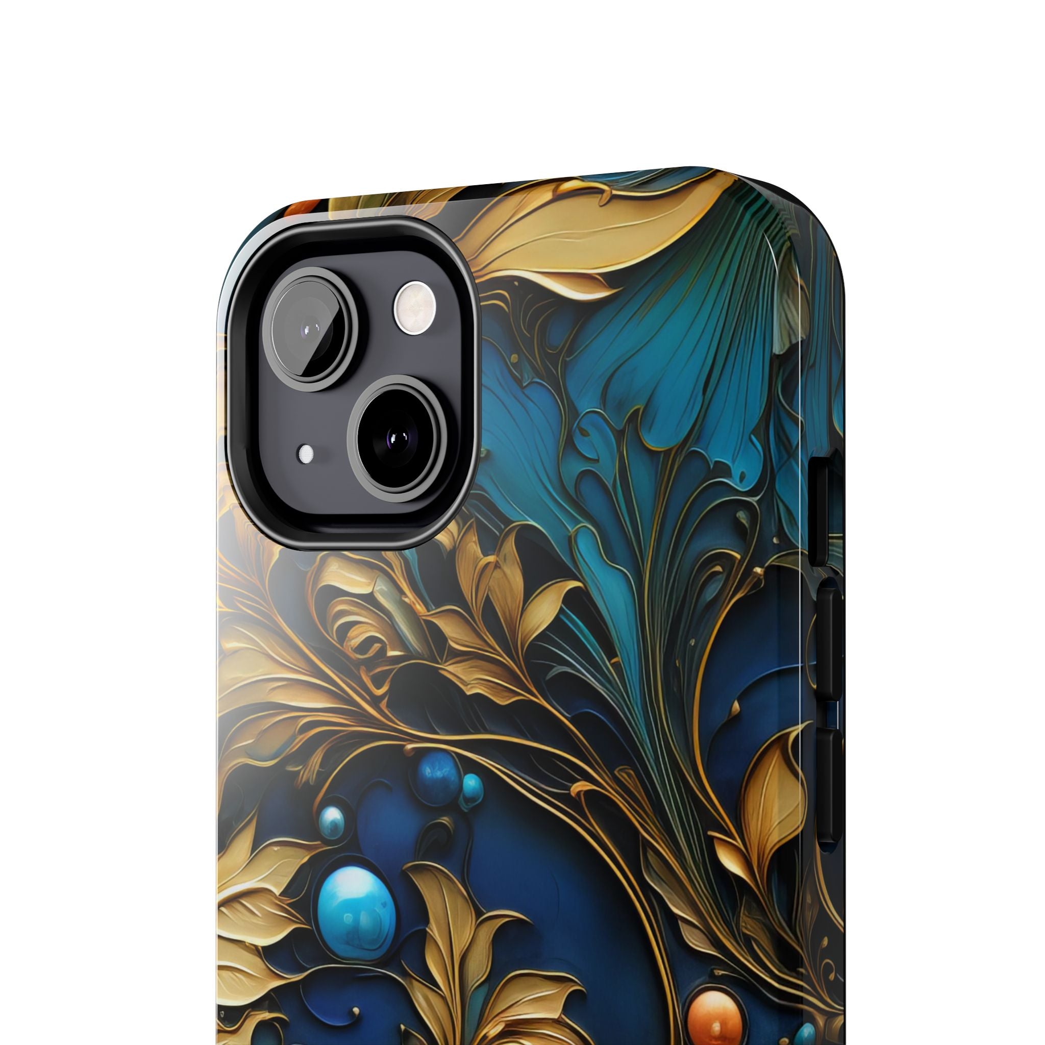 textured-art-nouveau-floral-tough-phone-case-cottagecore-iphone-case-unique-floral-phone-cover-vintage-style-iphone-case-prot