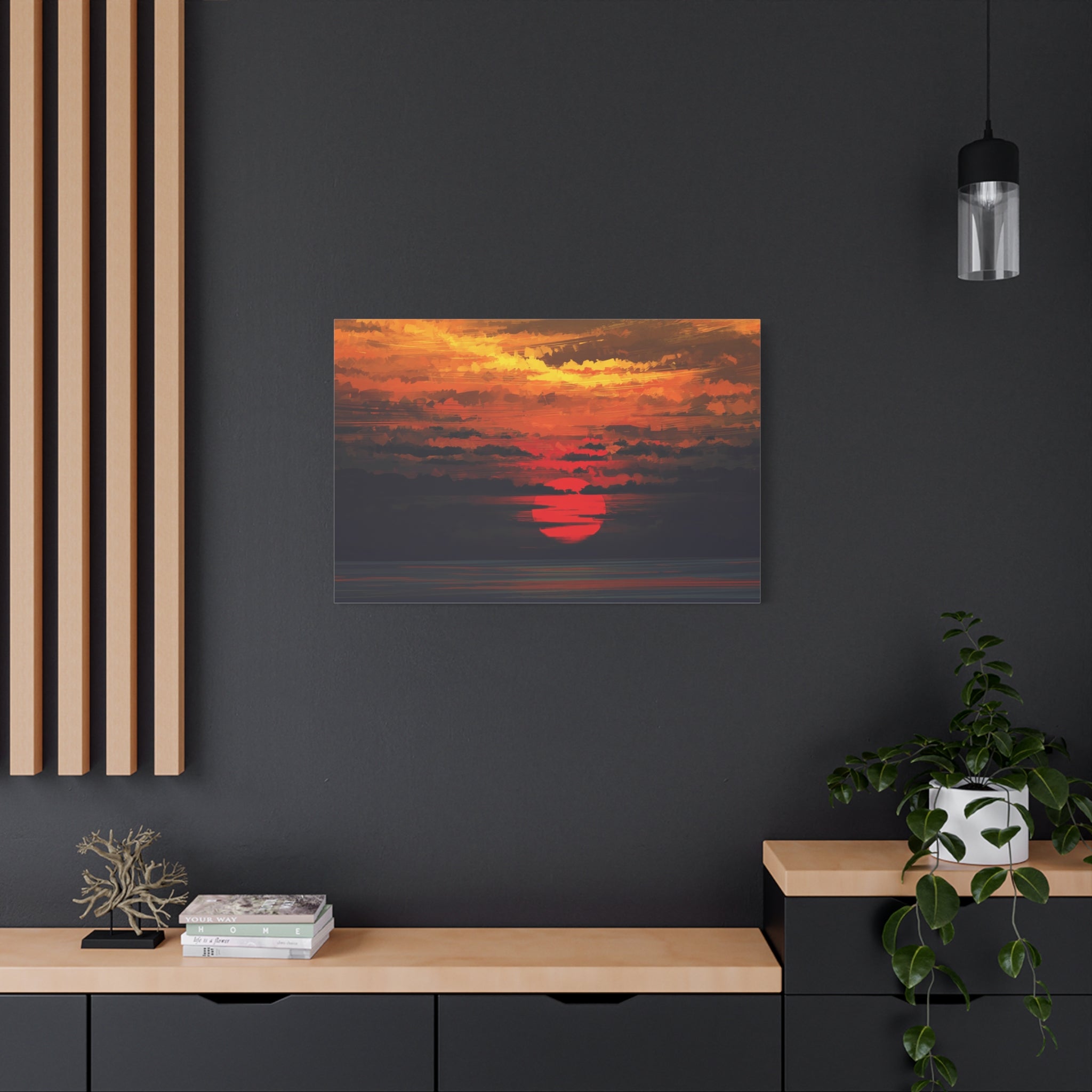 canvas-wall-art-red-sunset-landscape-cozy-home-decor-canvas-print-living-room-decor-farm-house-wall-decor-house-warming-gift