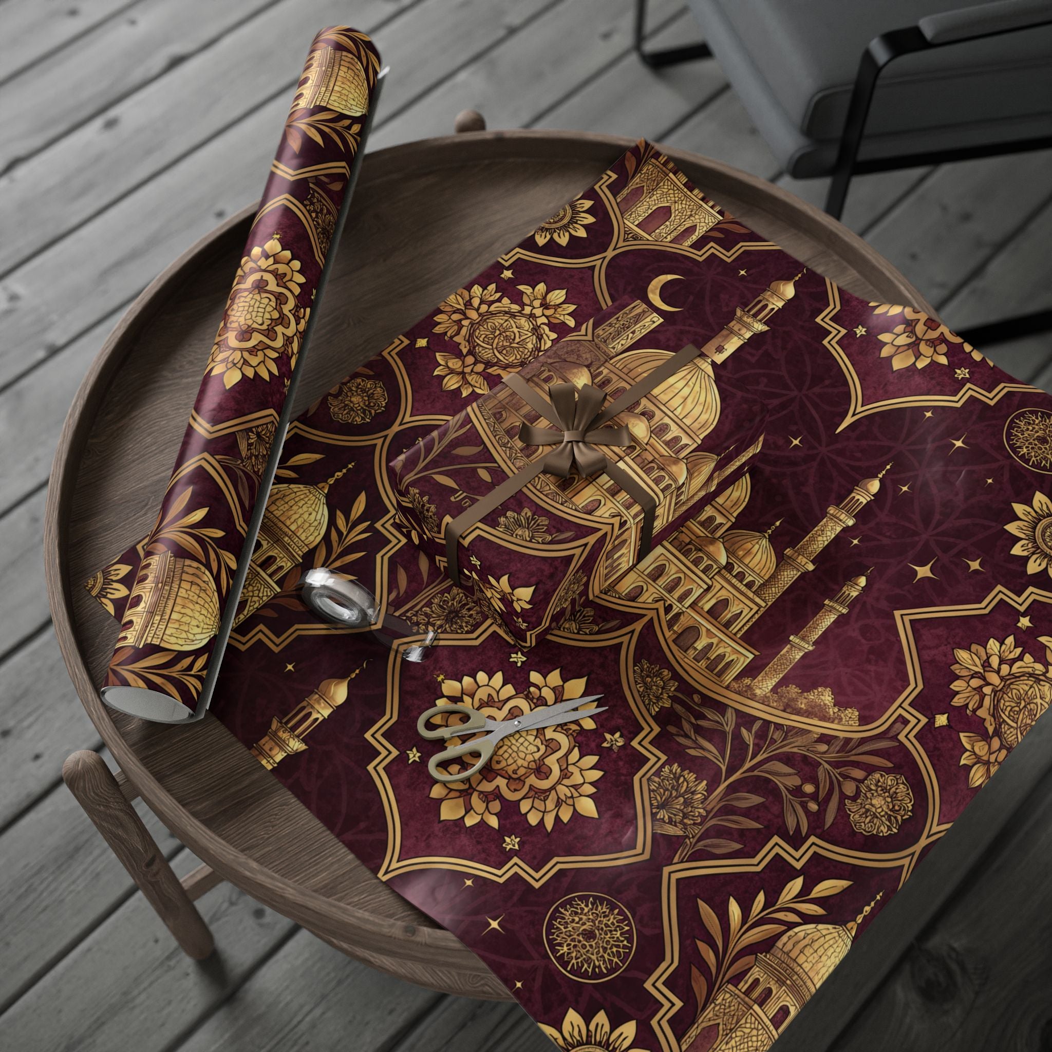ramadan-night-wrapping-papers-islamic-celestial-gift-wrap-mosque-silhouette-eid-holiday-supplies-festive-present-packaging-re