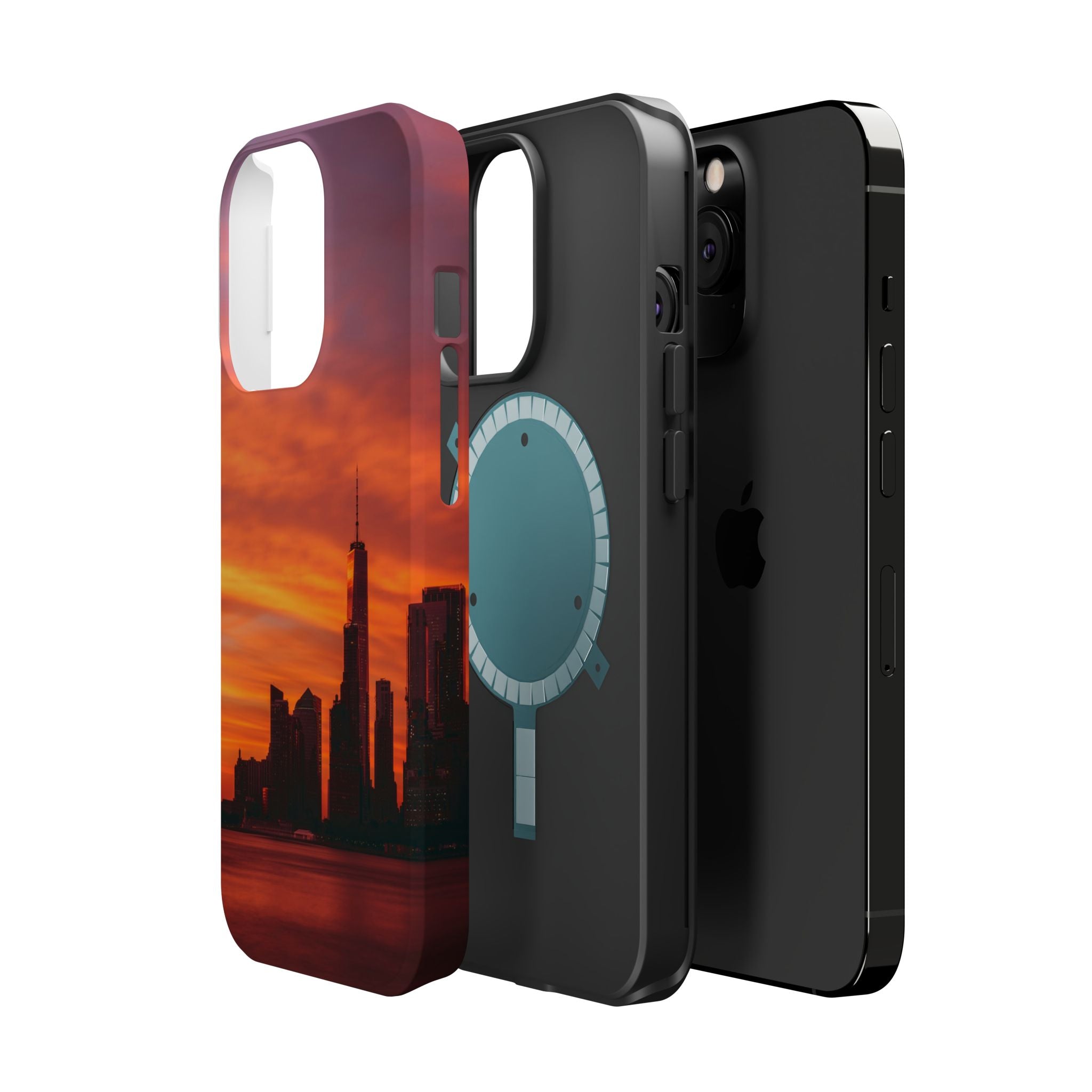 sunset-nyc-cityscape-magnetic-tough-case-durable-phone-protector-new-york-tough-case-gift-for-photographers-urban-aesthetic