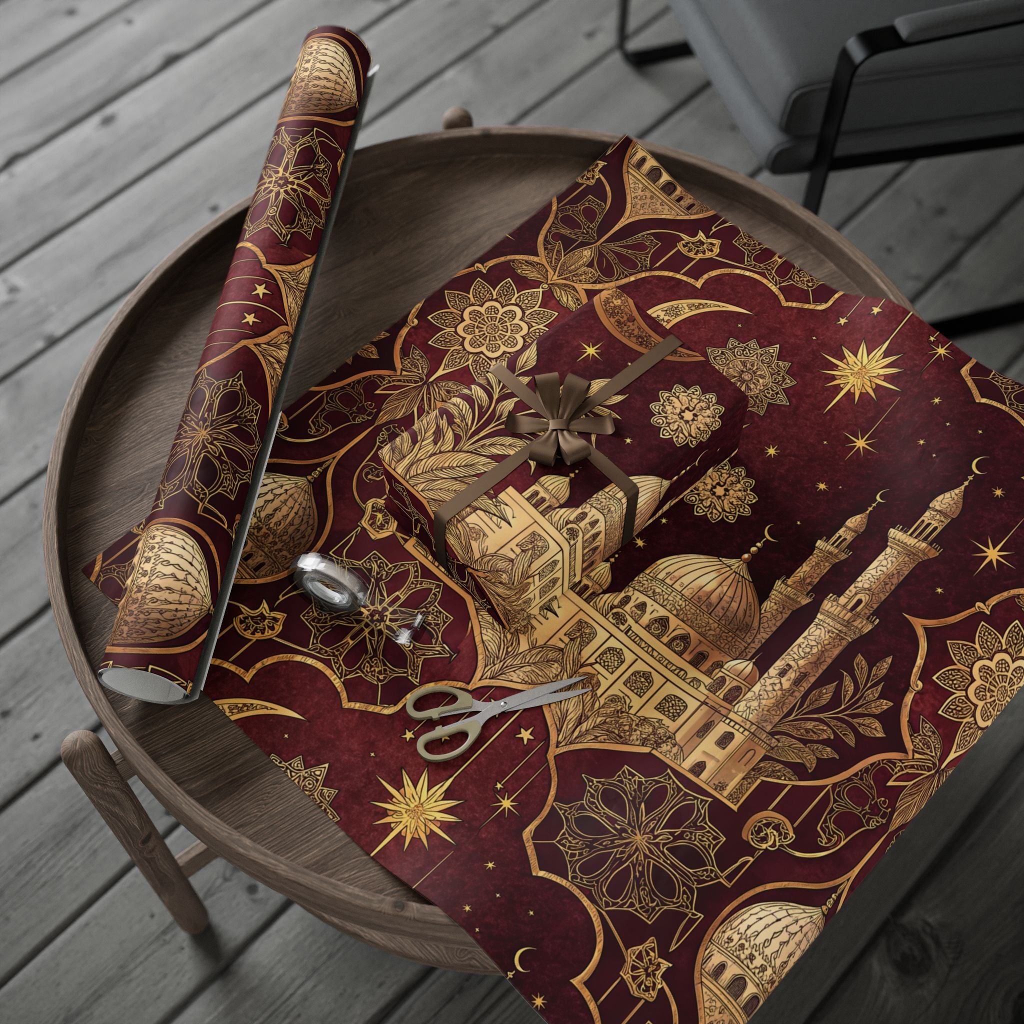 ramadan-night-wrapping-papers-islamic-celestial-gift-wrap-mosque-silhouette-eid-holiday-supplies-festive-present-packaging-re