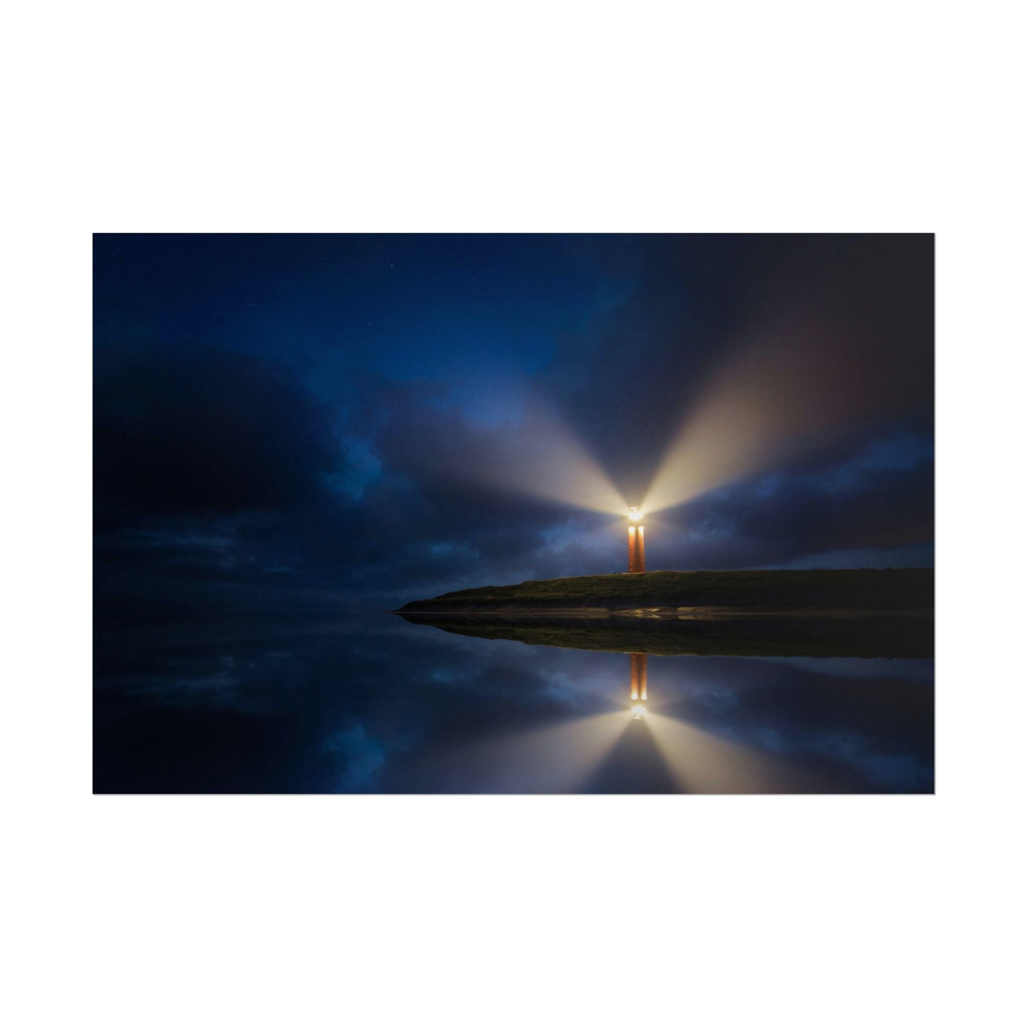 lighthouse-on-rock-poster-wall-art-coastal-wall-decor-nautical-decor-beach-house-decoration-seaside-wall