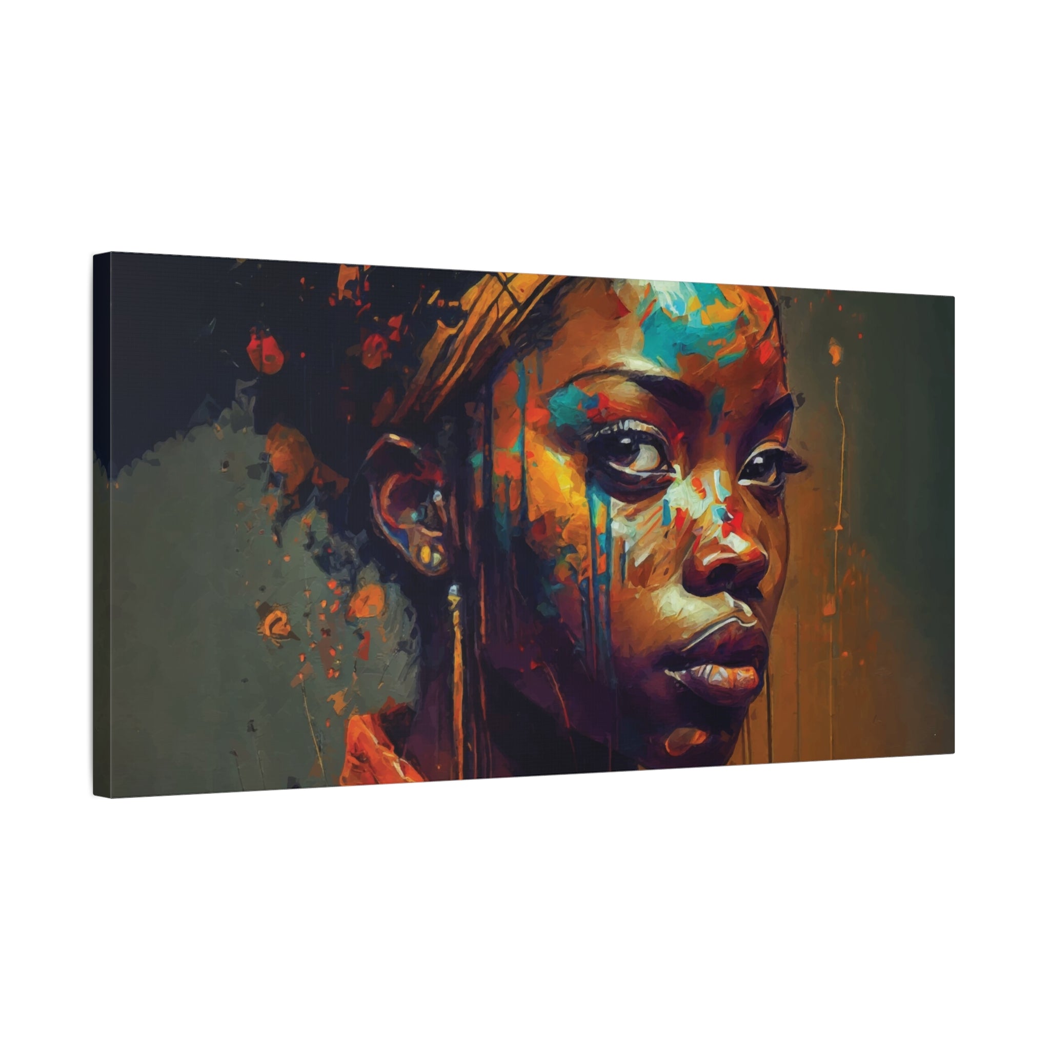 canvas-wall-art-african-women-art-matte-canvas-print-stretched-african-decor-african-wall-artwork-tribal-wall-decor-afrocentr