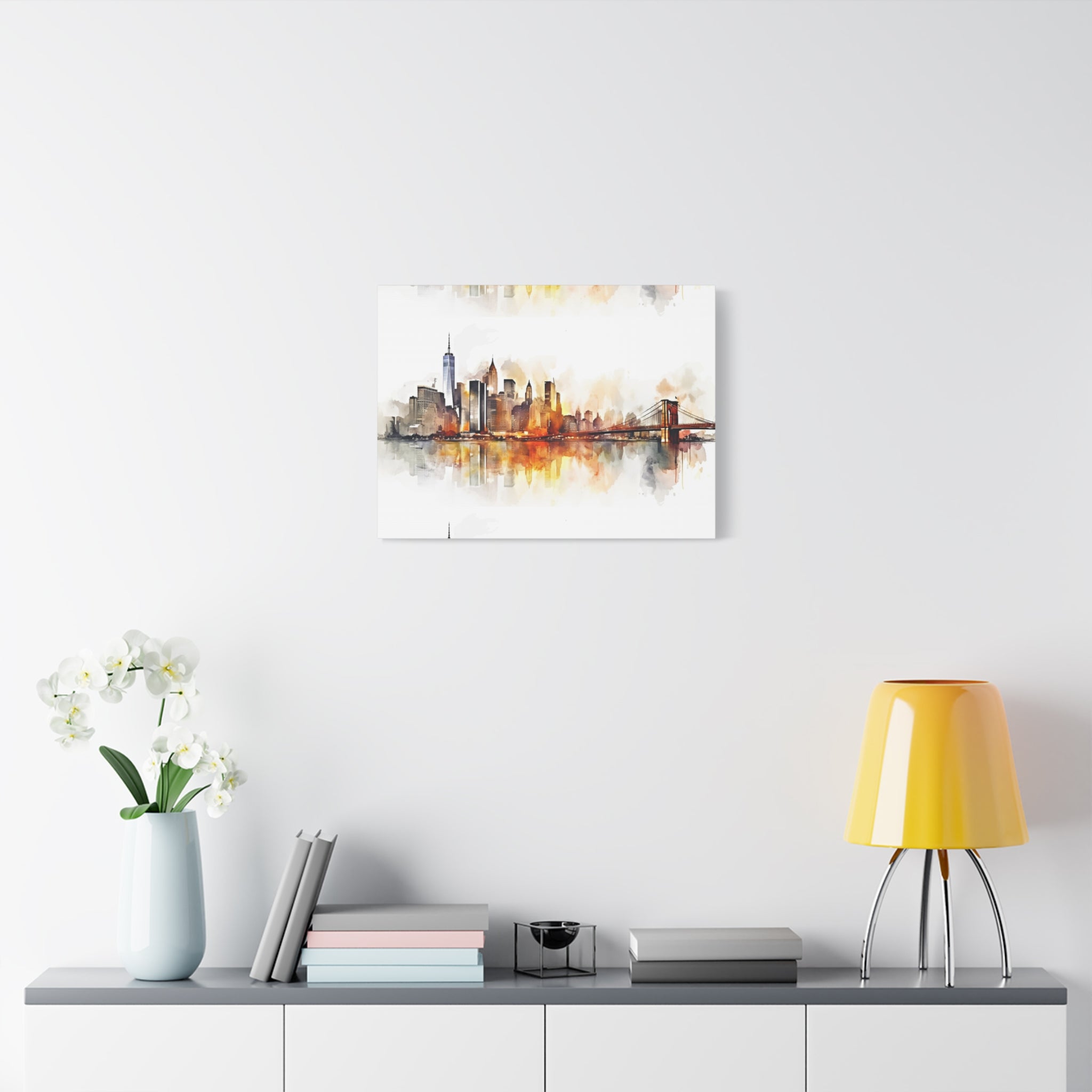 canvas-wall-art-print-watercolor-new-york-city-cityscape-home-decor-matte-stretched-alternative-nyc-wall-decor-urban-landscap