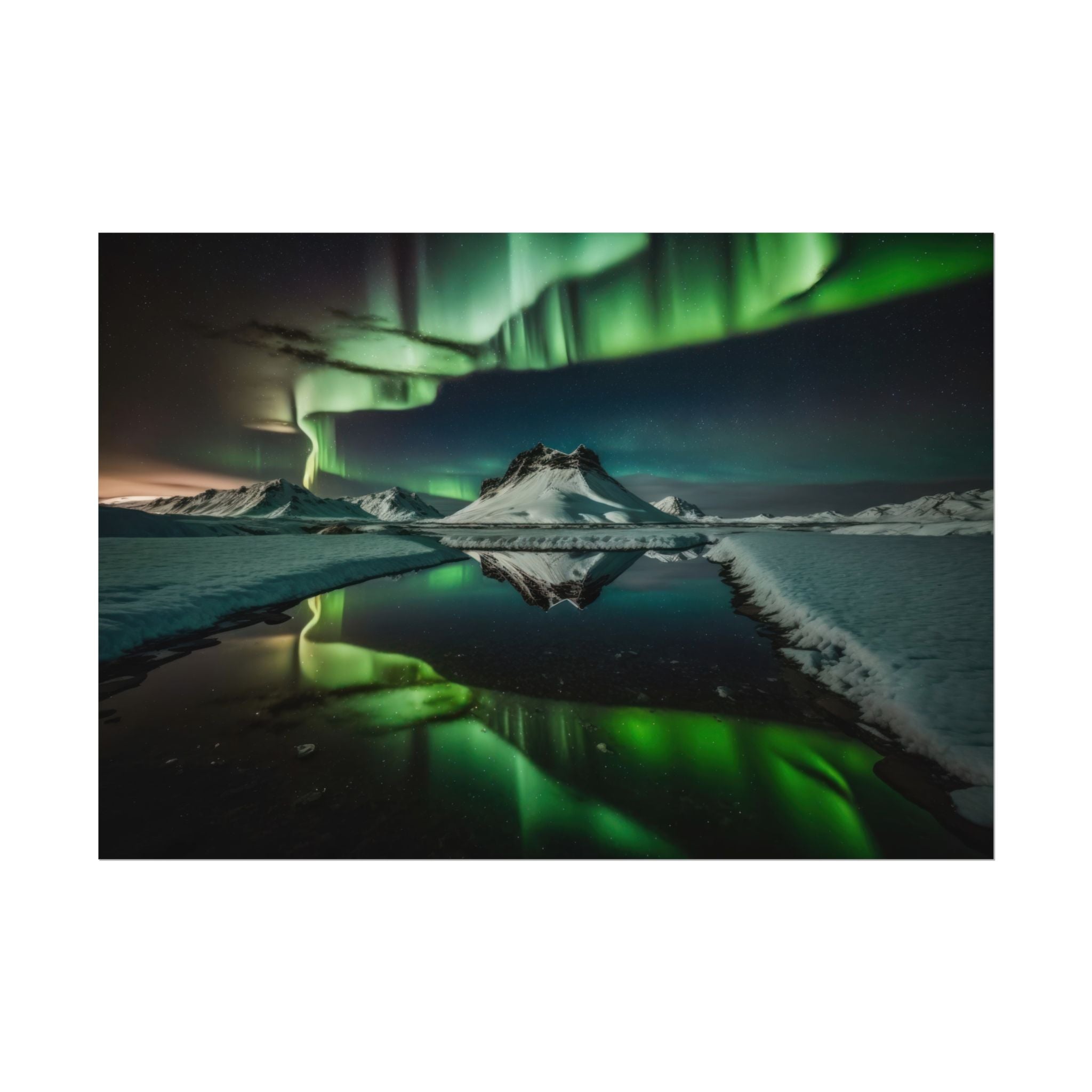 Aurora Borealis Poster Wall Art Print, Scenery Northern Lights,  Home Decor, Starry Night Photography, Housewarming Gifts
