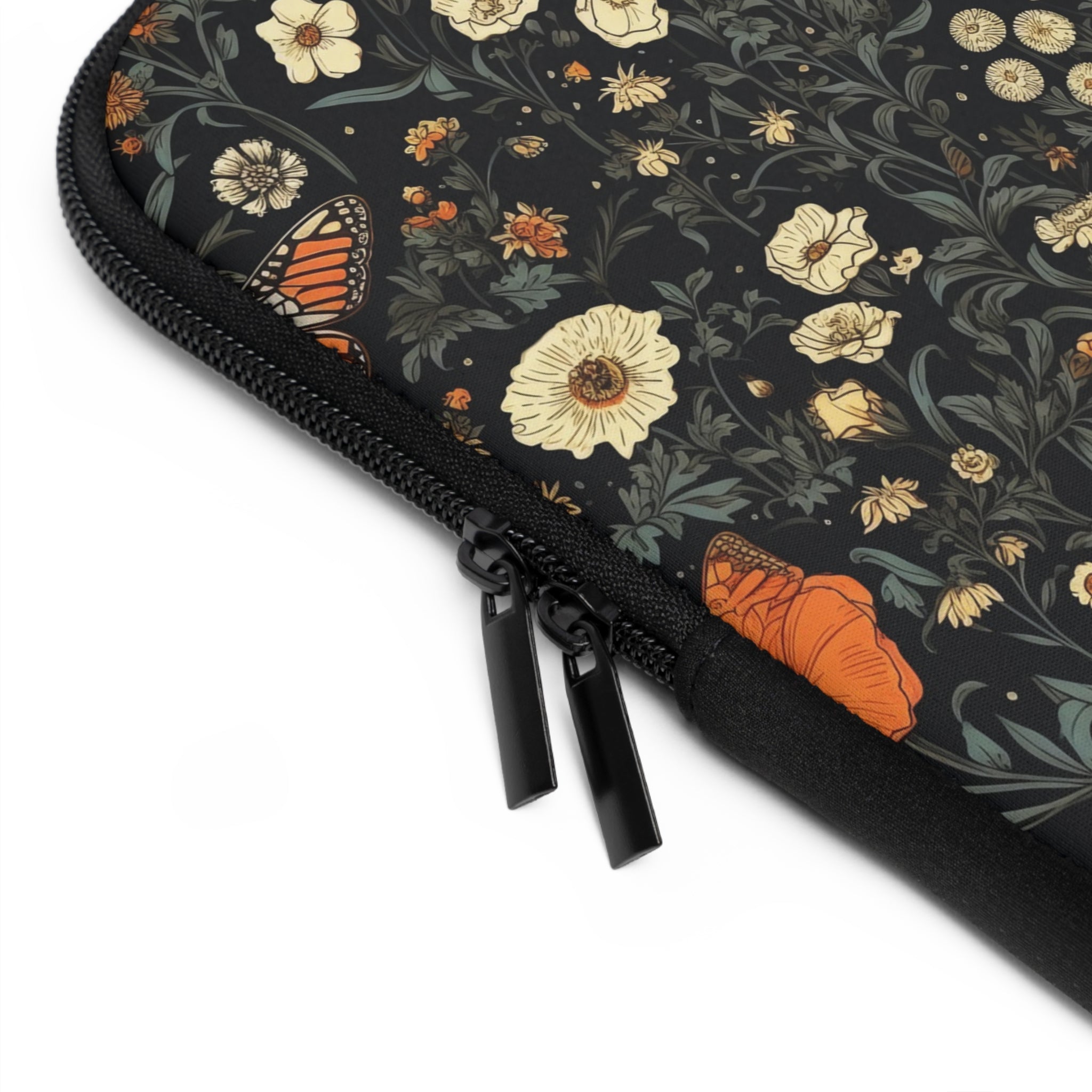 copy-of-laptop-sleeve-cottagecore-dark-flowers-monarch-butterfly-sleeve-macbook-air-sleeve-floral-computer-bag-tech-case-tabl