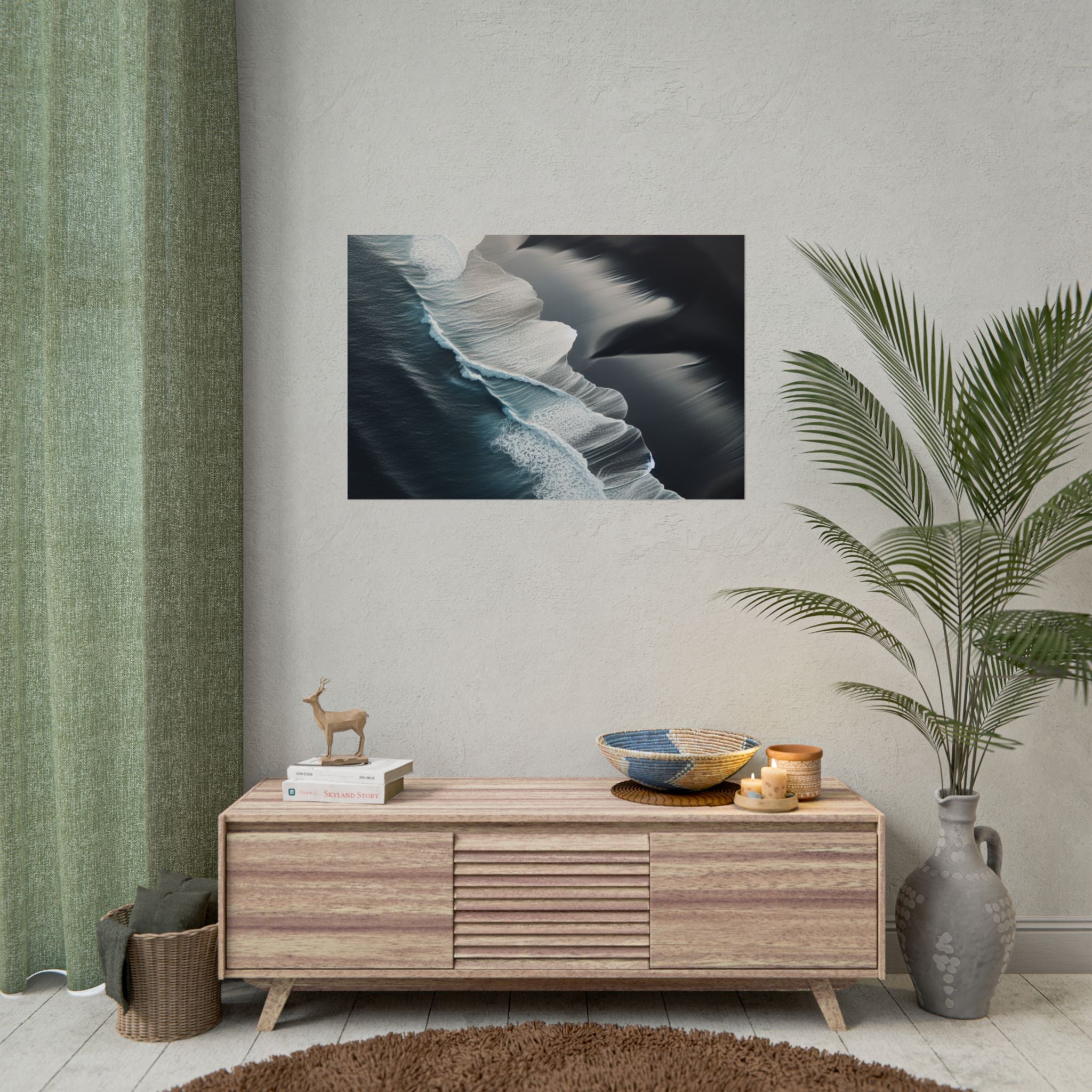 beach-wall-art-ocean-minimalist-poster-print-coastal-photography-ocean-print-sand-landscape-home-office-decoration