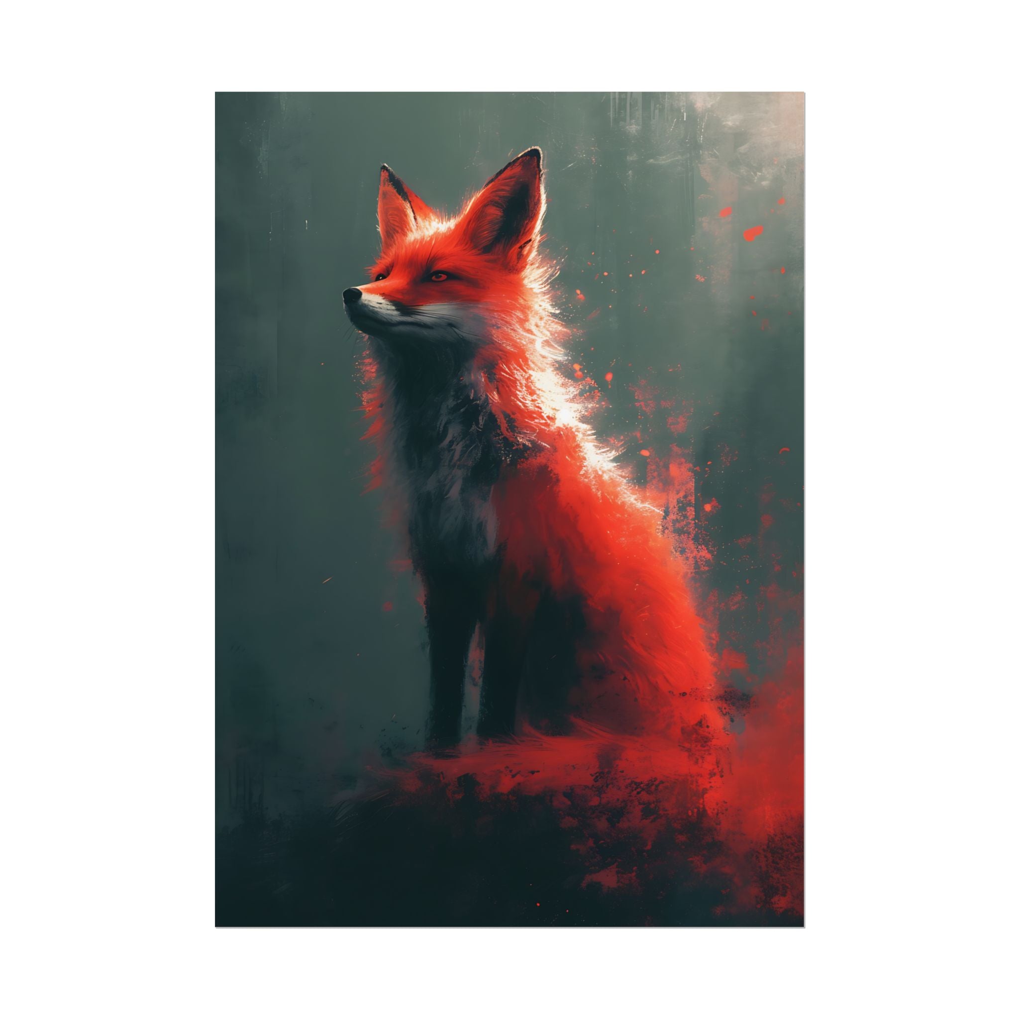 fantasy-red-fox-poster-print-rolled-posters-wall-art-animal-lover-gift-unique-home-decor-wildlife-art-print-fox-lover-birthda